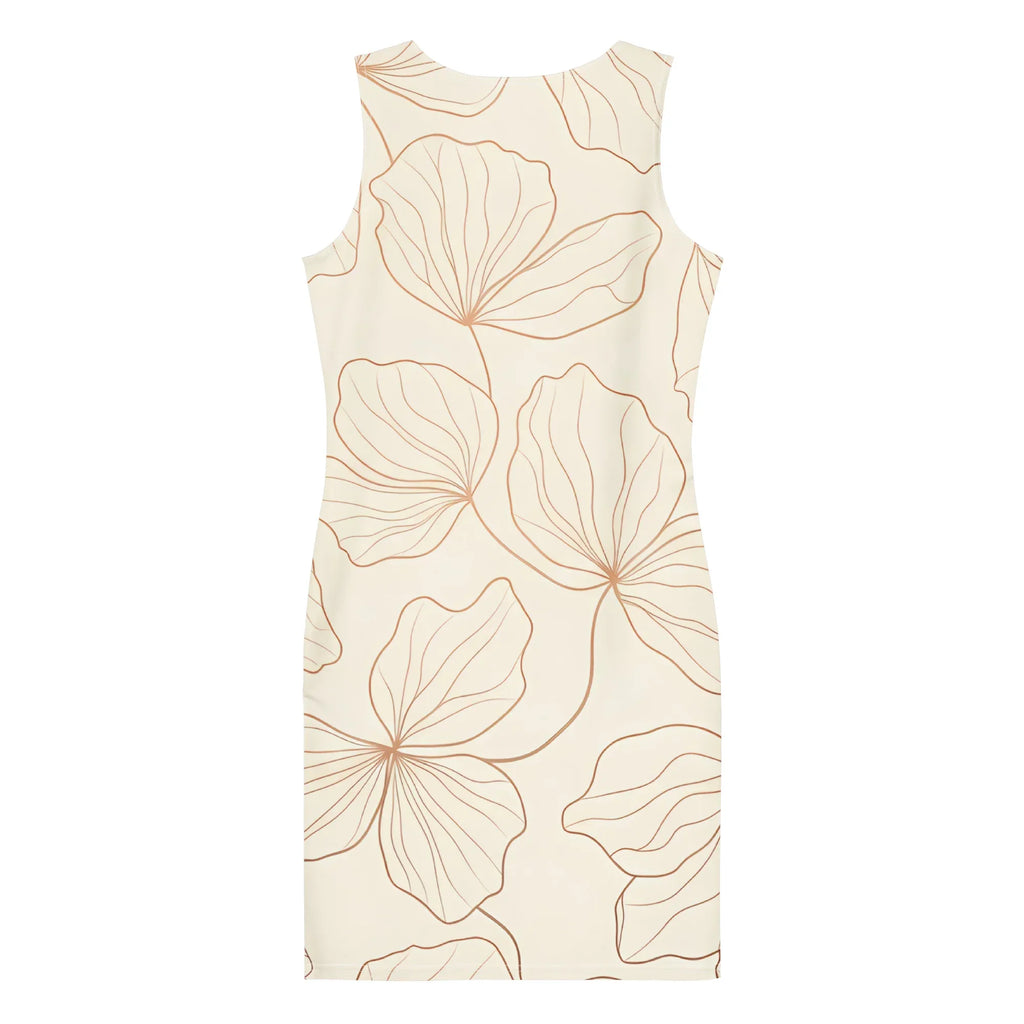 Bodycon Dress Bodycon dress AwRans Clothing all-over-print-bodycon-dress-white-back-689b936225873
