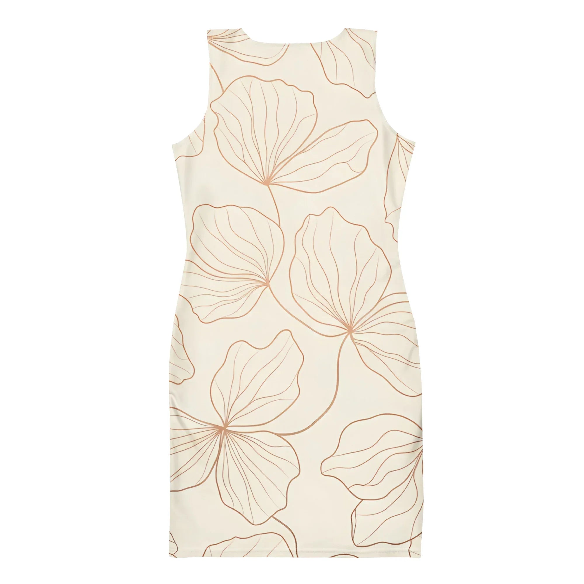 Bodycon Dress Bodycon dress AwRans Clothing all-over-print-bodycon-dress-white-back-689b93622596b