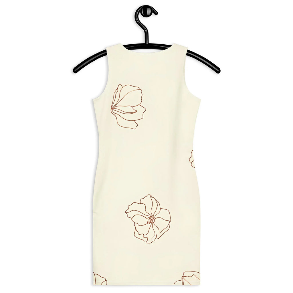 Bodycon Dress Bodycon dress AwRans Clothing all-over-print-bodycon-dress-white-back-689b939213c9e