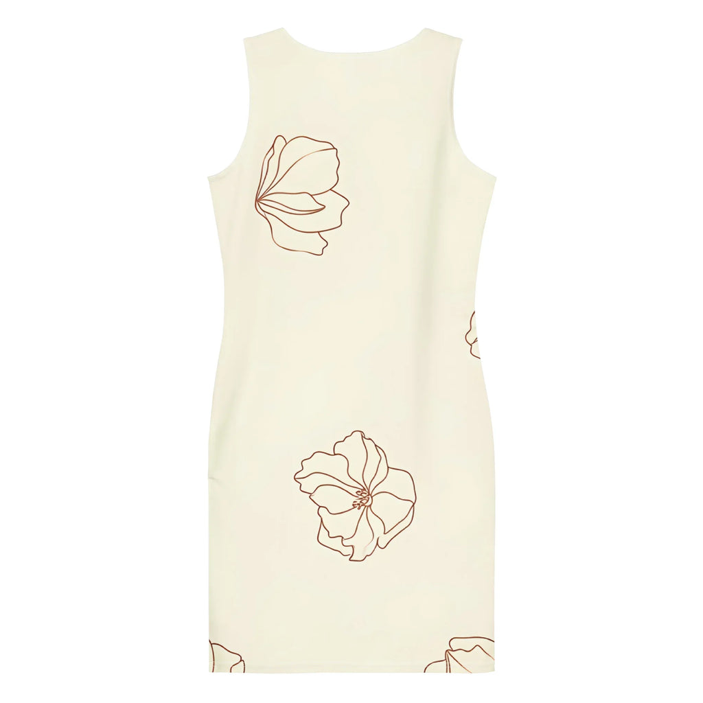 Bodycon Dress Bodycon dress AwRans Clothing all-over-print-bodycon-dress-white-back-689b939213d8e