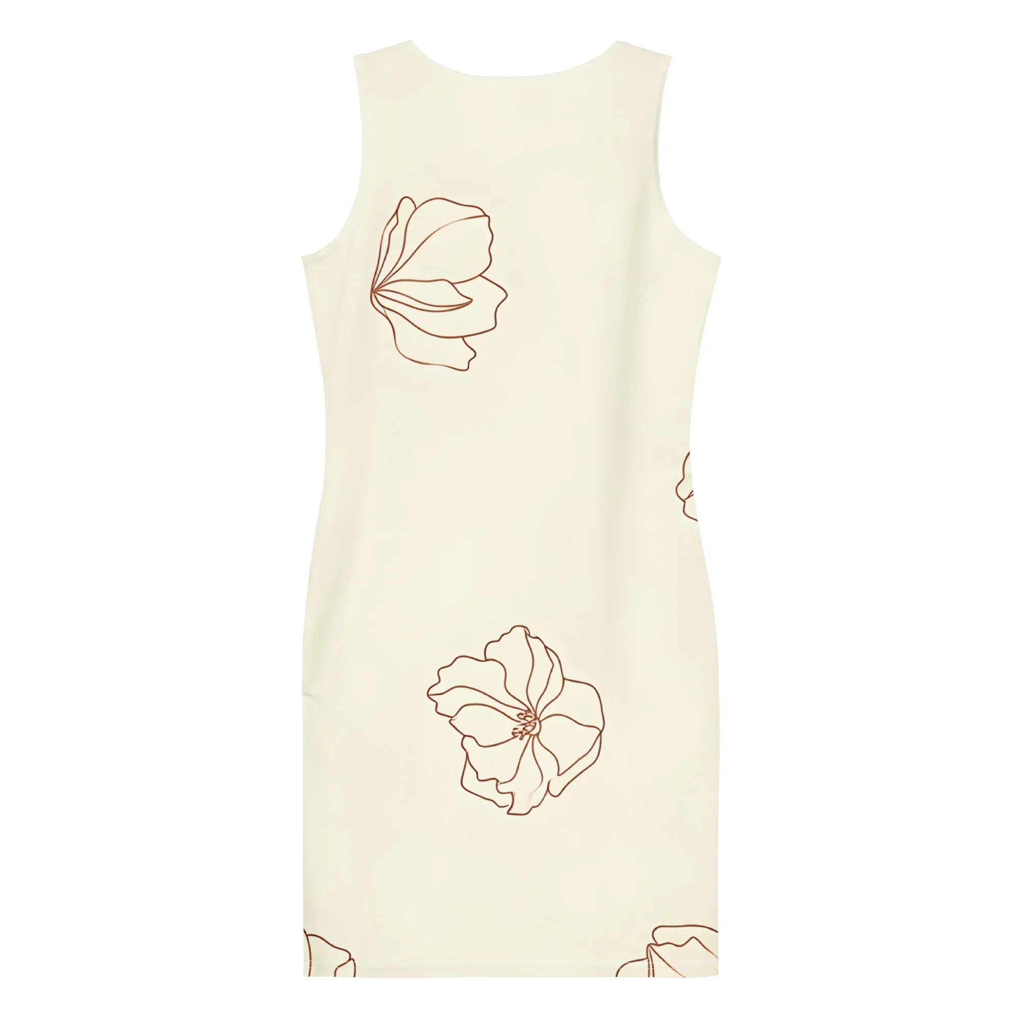 Bodycon Dress Bodycon dress AwRans Clothing all-over-print-bodycon-dress-white-back-689b939213d8e