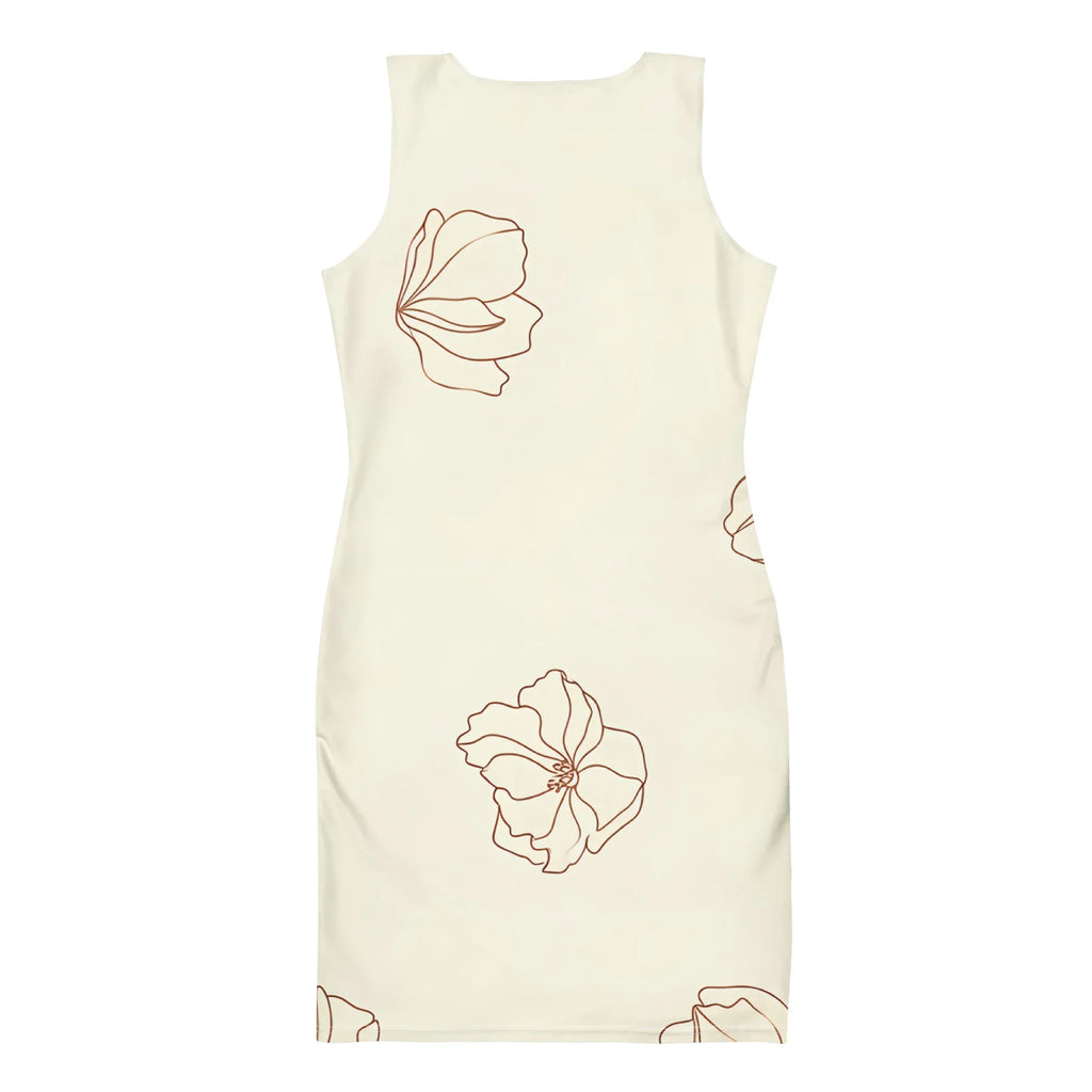 Bodycon Dress Bodycon dress AwRans Clothing all-over-print-bodycon-dress-white-back-689b939213e72