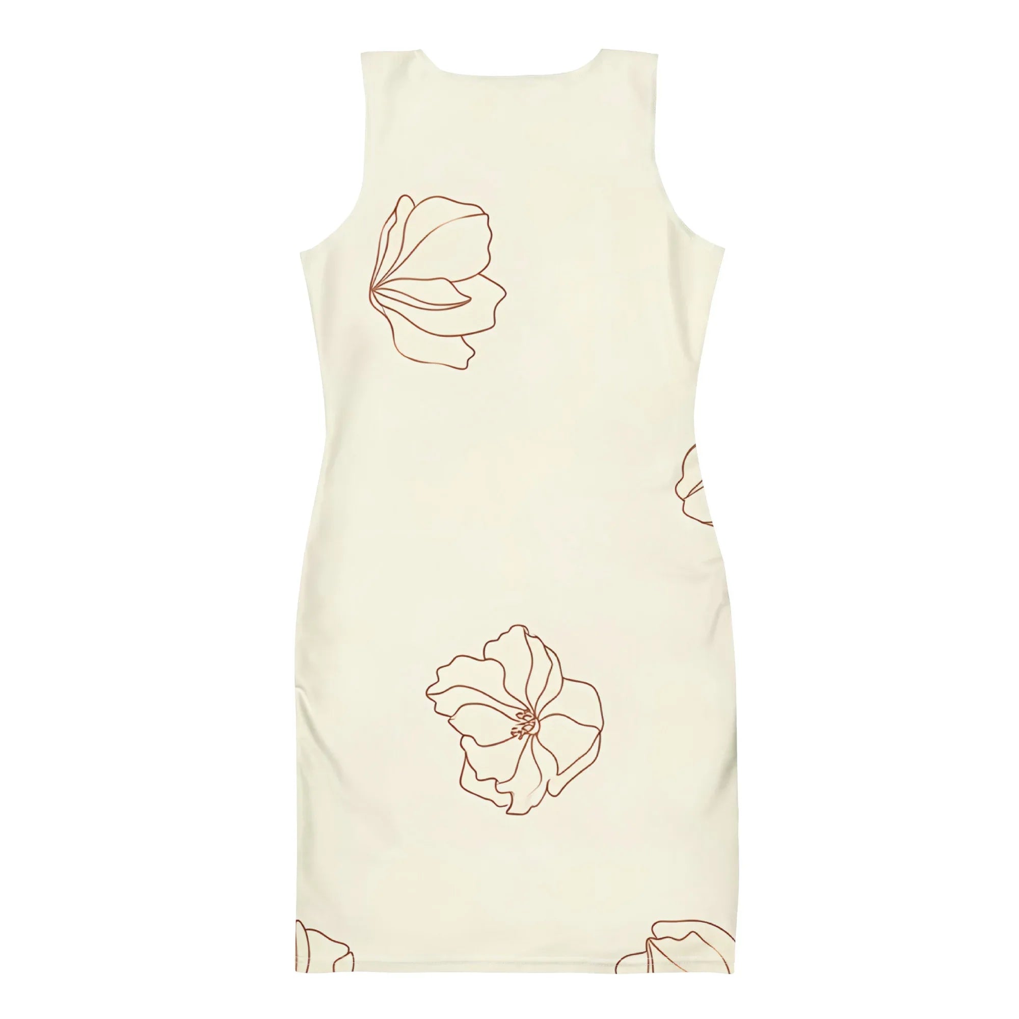Bodycon Dress Bodycon dress AwRans Clothing all-over-print-bodycon-dress-white-back-689b939213e72