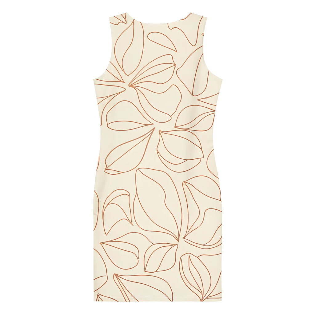 Bodycon Dress Bodycon dress AwRans Clothing all-over-print-bodycon-dress-white-back-689b93c63004b