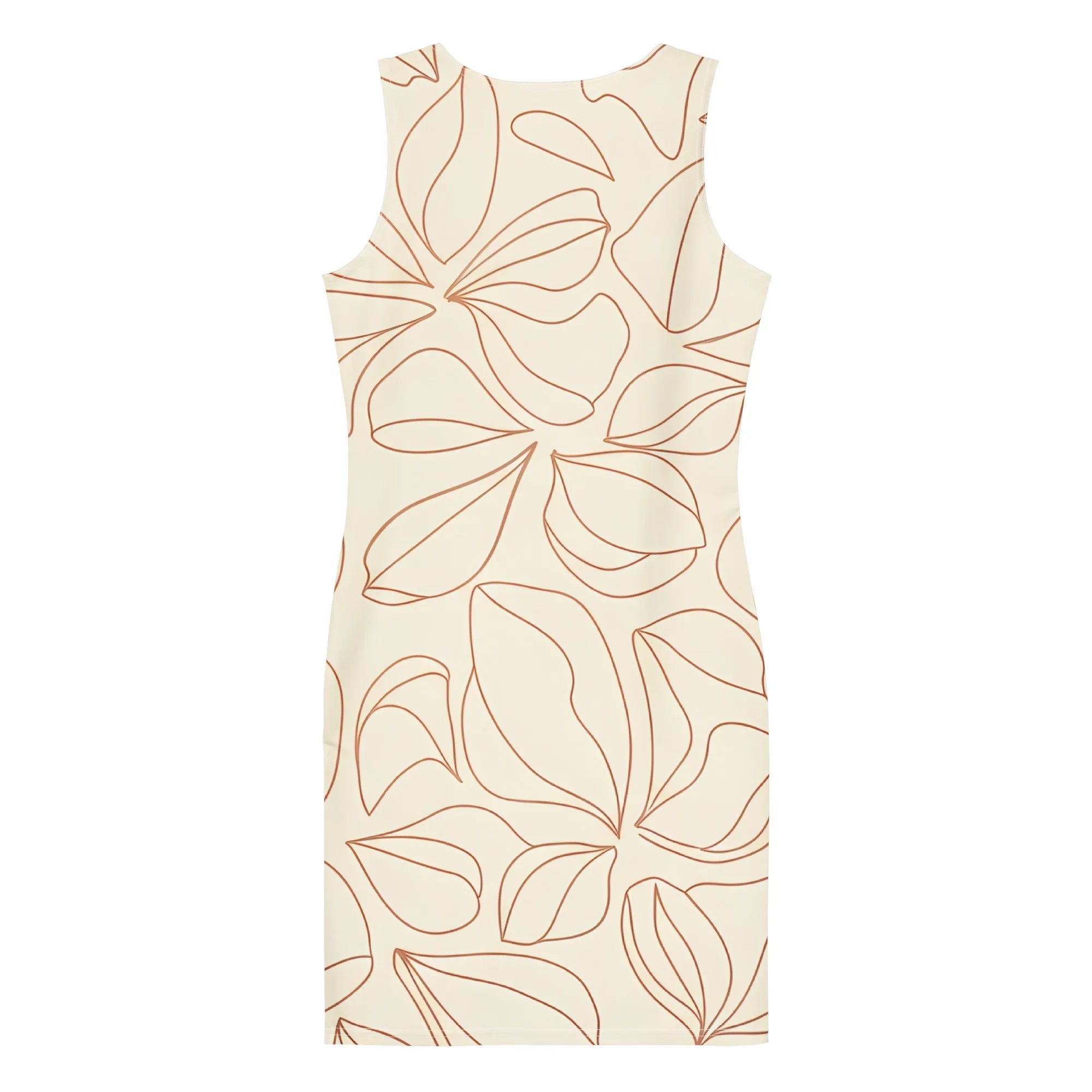 Bodycon Dress Bodycon dress AwRans Clothing all-over-print-bodycon-dress-white-back-689b93c63004b