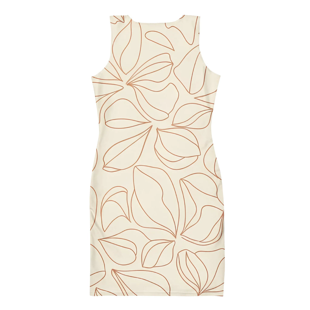 Bodycon Dress Bodycon dress AwRans Clothing all-over-print-bodycon-dress-white-back-689b93c63013c