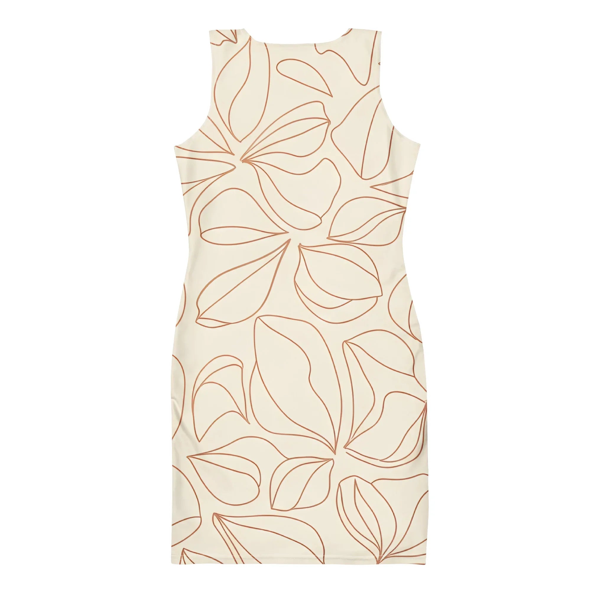 Bodycon Dress Bodycon dress AwRans Clothing all-over-print-bodycon-dress-white-back-689b93c63013c