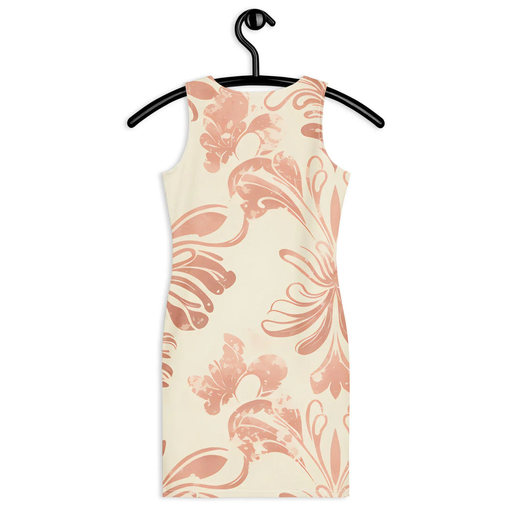 Bodycon Dress Bodycon dress AwRans Clothing all-over-print-bodycon-dress-white-back-689b952110efa