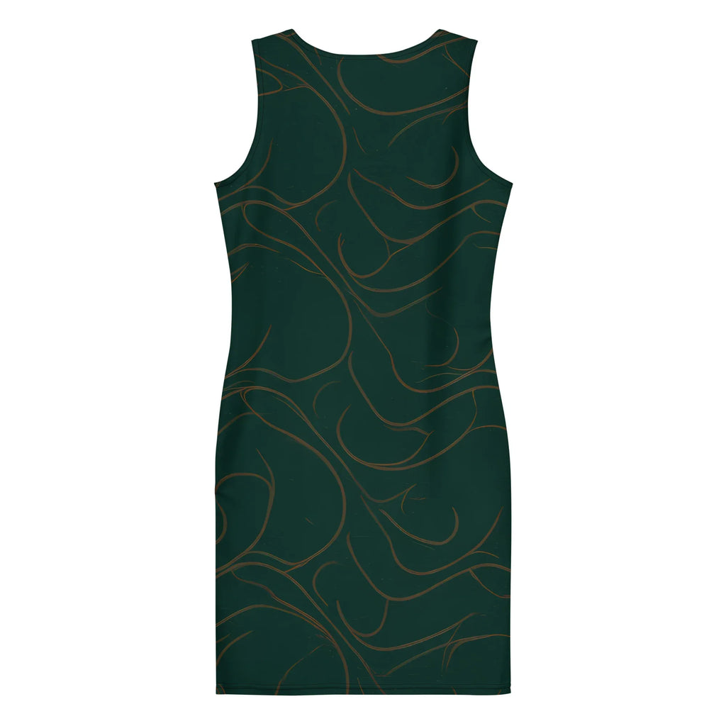 Bodycon Dress Bodycon dress AwRans Clothing all-over-print-bodycon-dress-white-back-689b955272f13