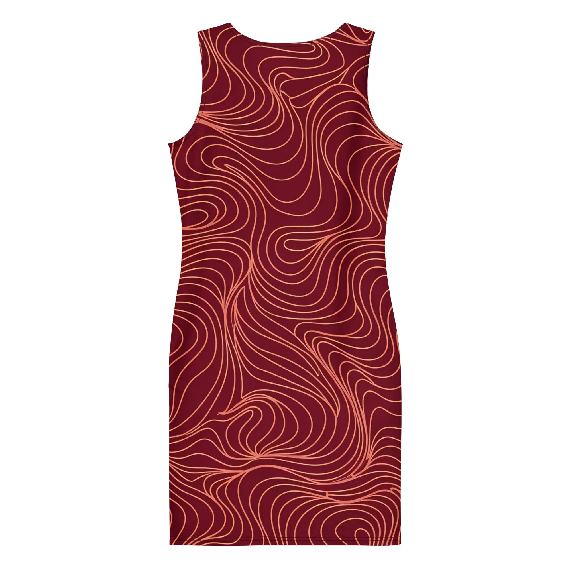 Bodycon Dress Bodycon dress AwRans Clothing all-over-print-bodycon-dress-white-back-689ba4c88f324