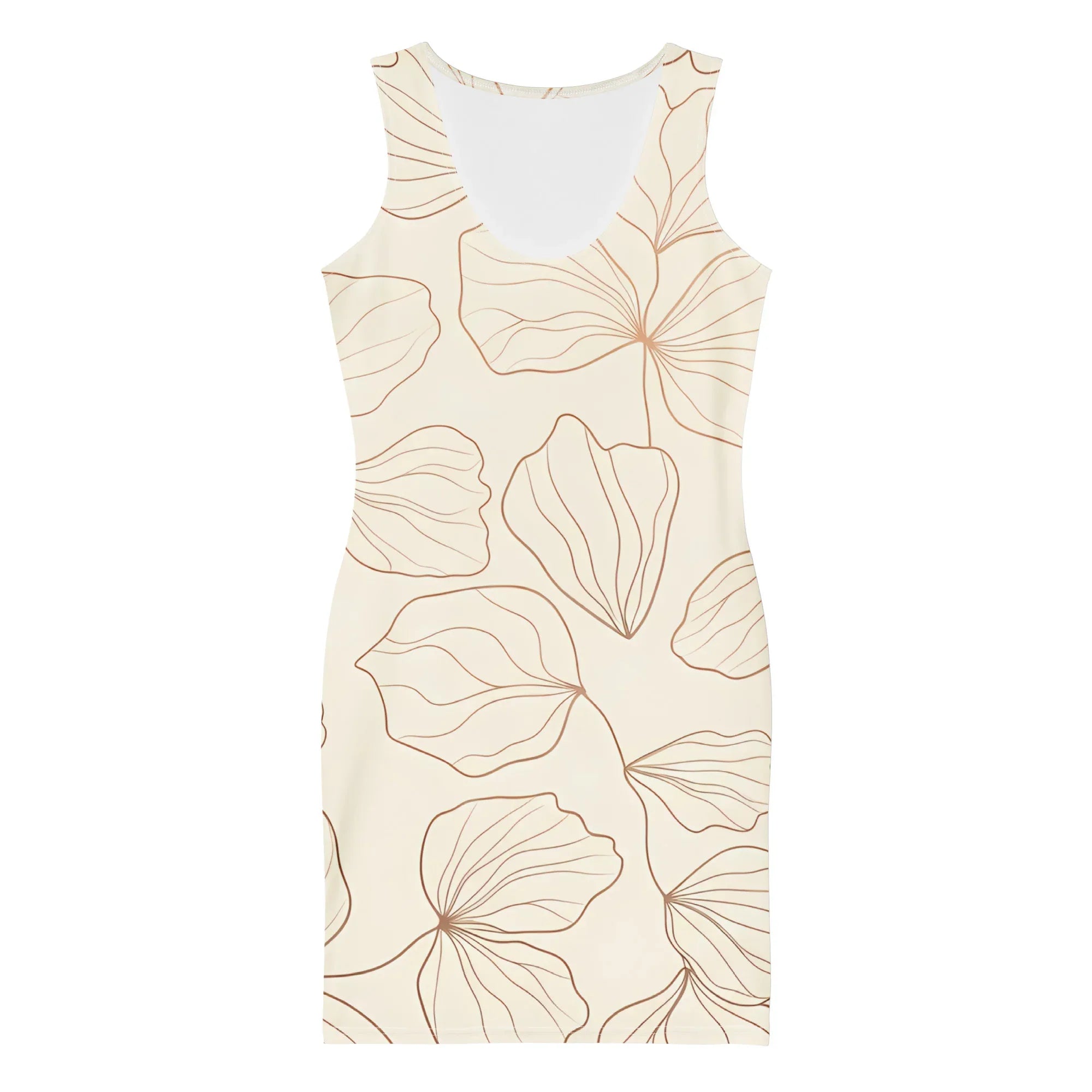 Bodycon Dress Bodycon dress AwRans Clothing all-over-print-bodycon-dress-white-front-689b9362258e7