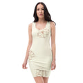 Bodycon Dress XL Bodycon dress AwRans Clothing all-over-print-bodycon-dress-white-front-689b939213563