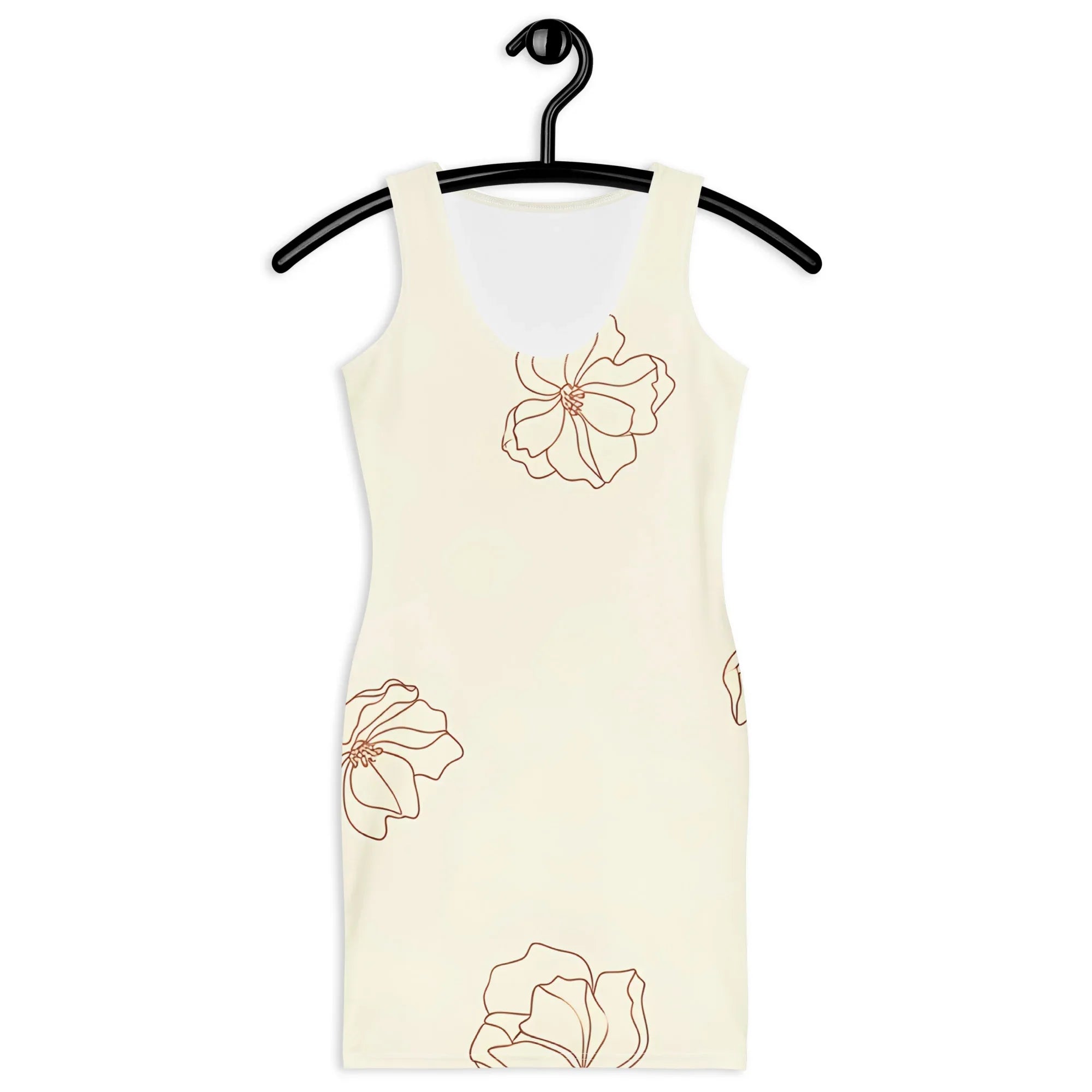 Bodycon Dress Bodycon dress AwRans Clothing all-over-print-bodycon-dress-white-front-689b939213d19