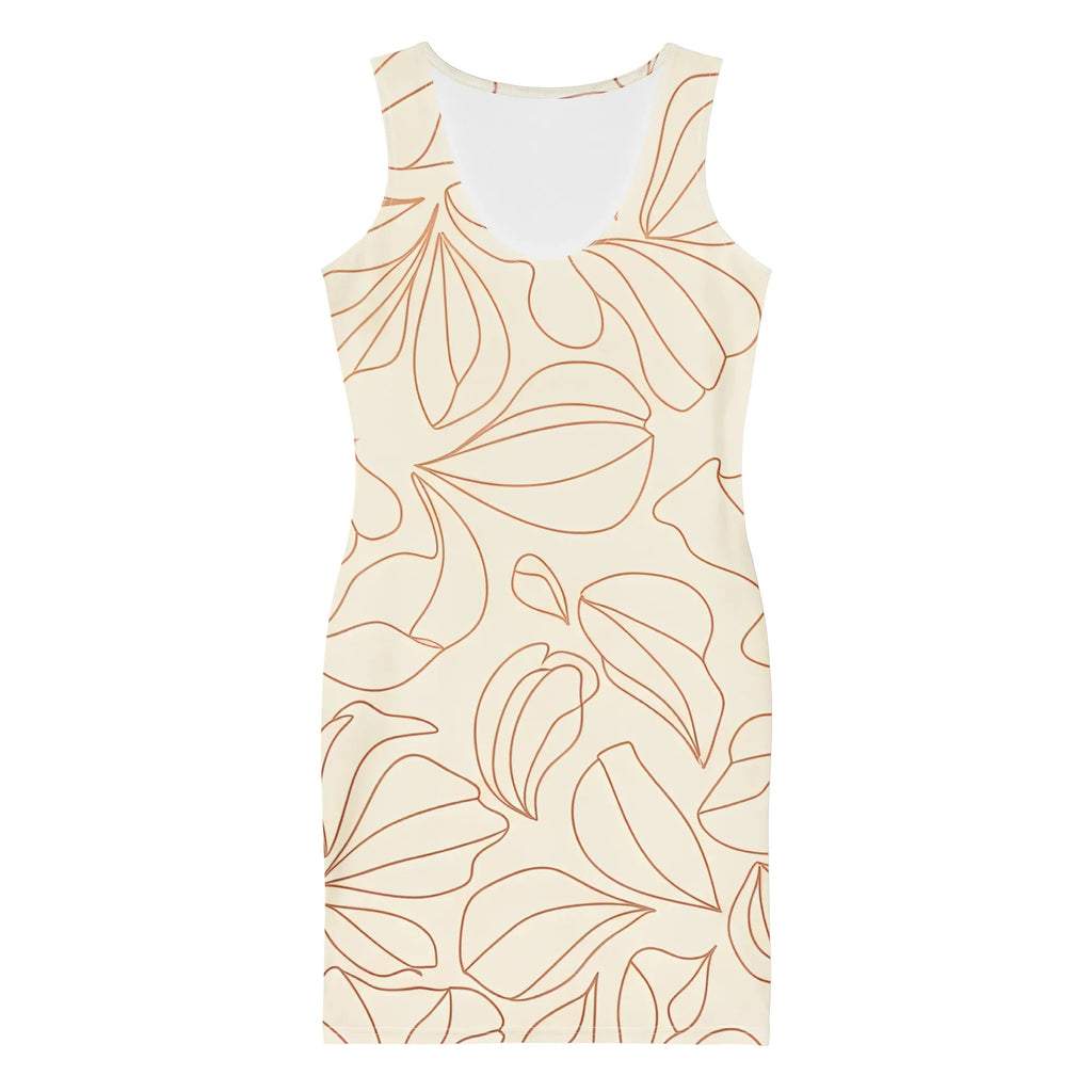 Bodycon Dress Bodycon dress AwRans Clothing all-over-print-bodycon-dress-white-front-689b93c6300c9