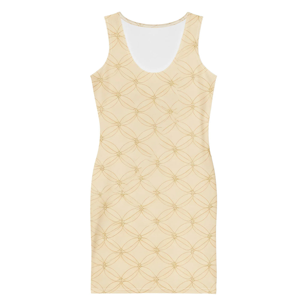 Bodycon Dress Bodycon dress AwRans Clothing all-over-print-bodycon-dress-white-front-689b93f8b152e
