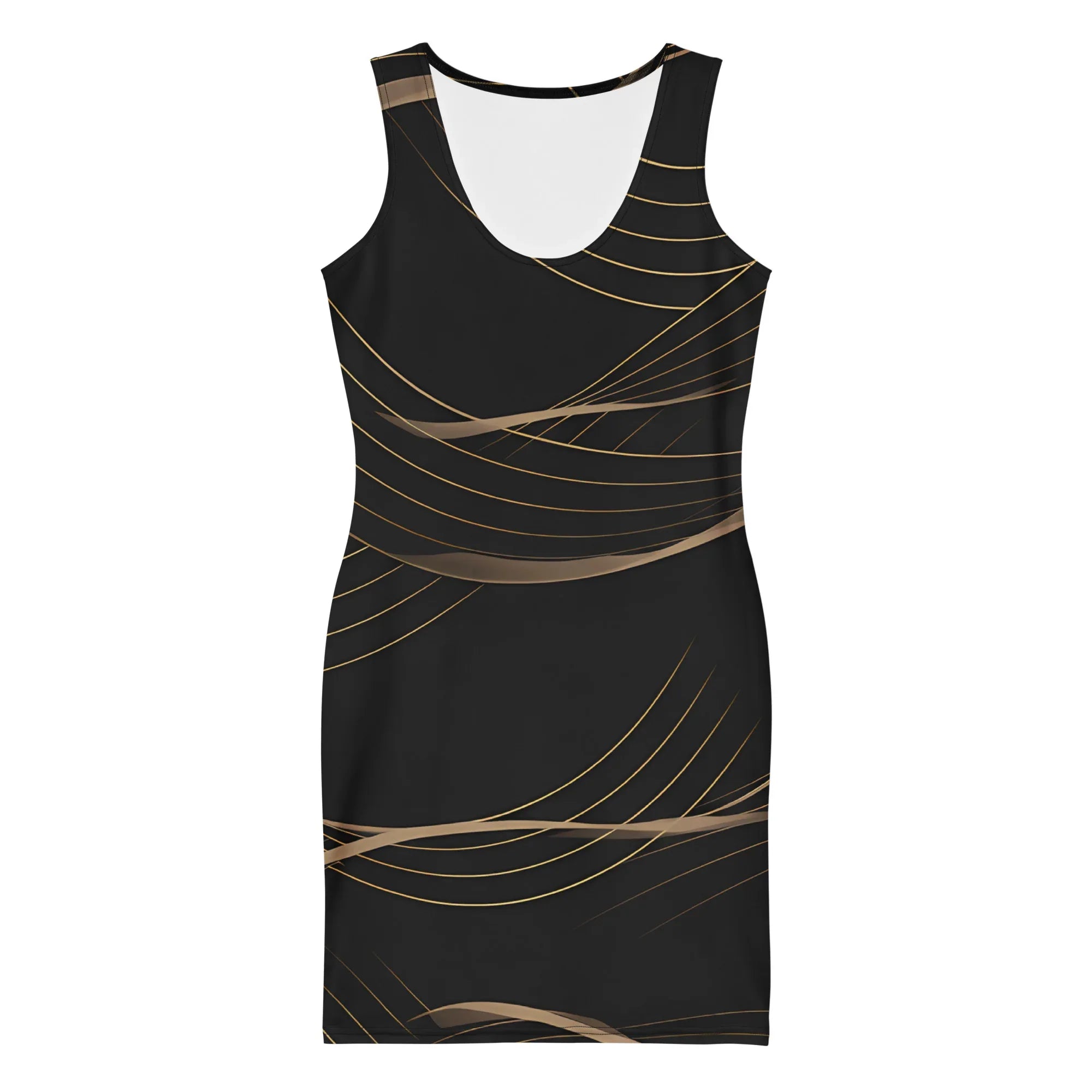 Bodycon Dress Bodycon dress AwRans Clothing all-over-print-bodycon-dress-white-front-689b94290b947