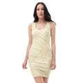 Bodycon Dress XL Bodycon dress AwRans Clothing all-over-print-bodycon-dress-white-front-689b948d88343