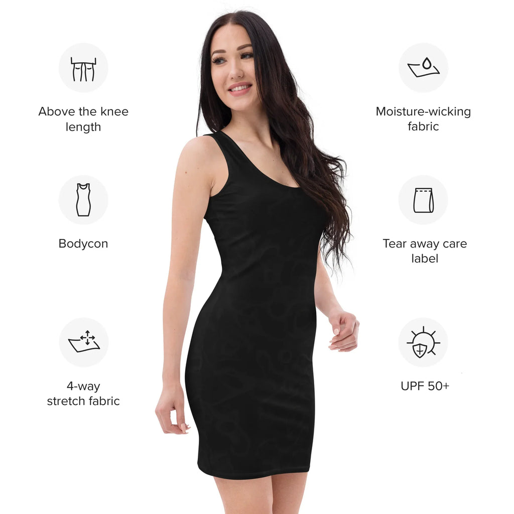 Bodycon Dress Bodycon dress AwRans Clothing all-over-print-bodycon-dress-white-front-689b94bf6259b