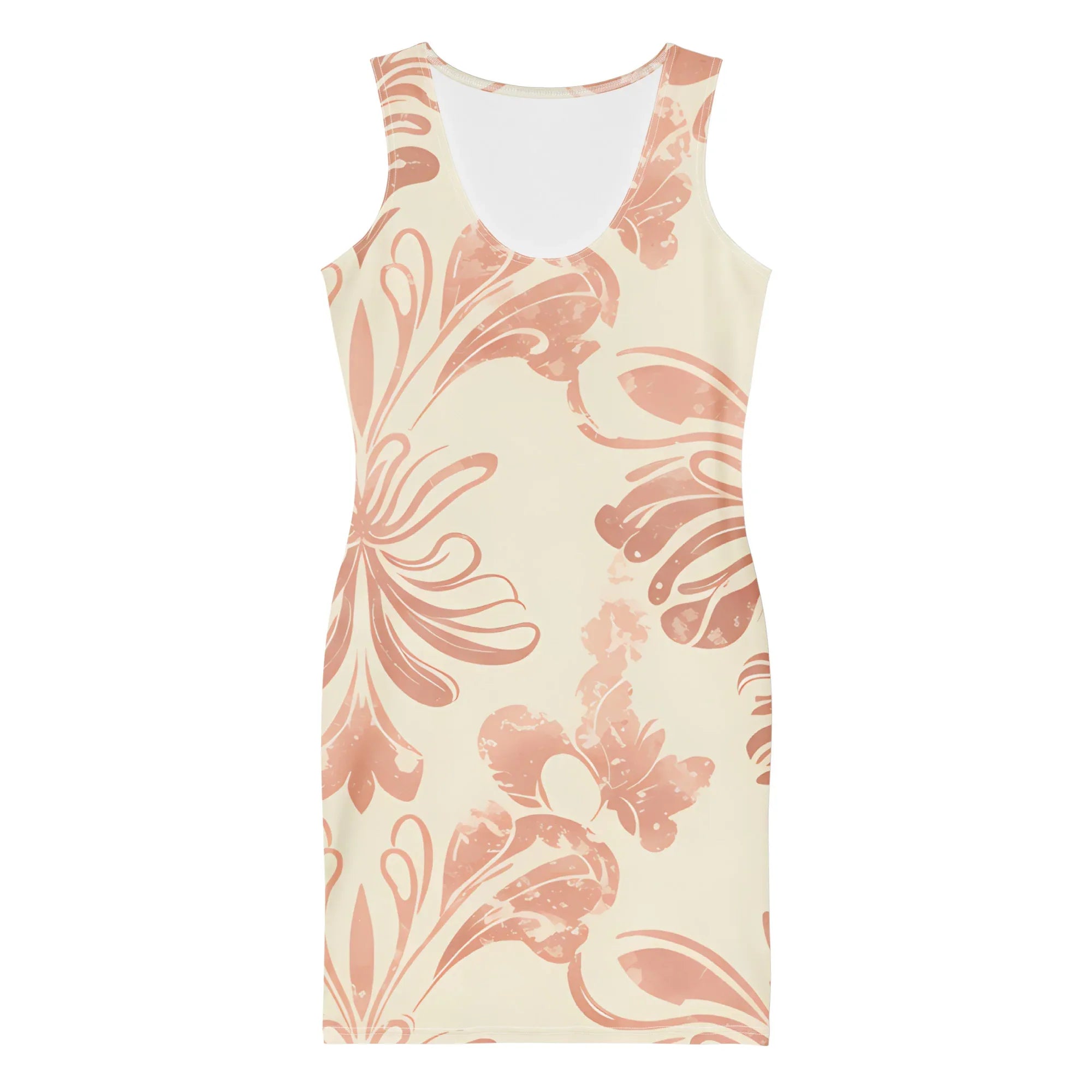 Bodycon Dress Bodycon dress AwRans Clothing all-over-print-bodycon-dress-white-front-689b952111161