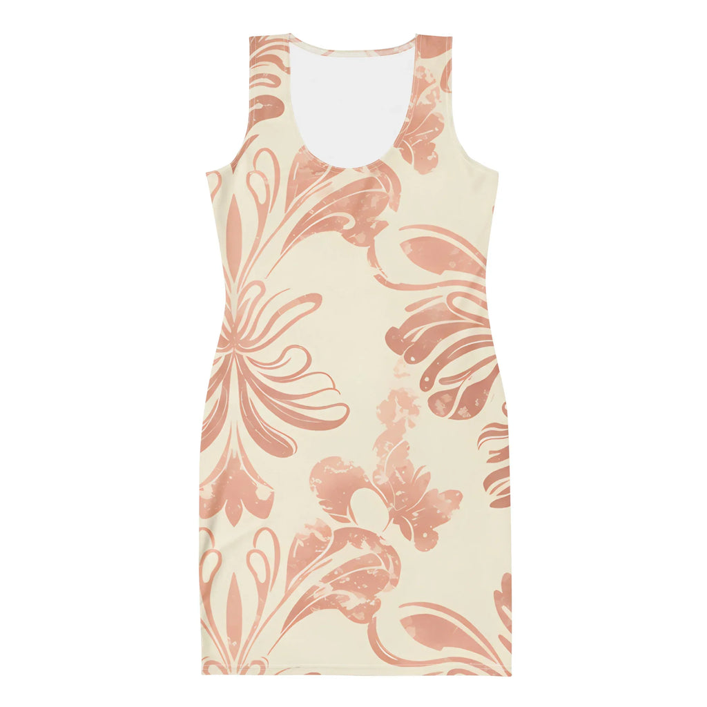 Bodycon Dress Bodycon dress AwRans Clothing all-over-print-bodycon-dress-white-front-689b9521112f3