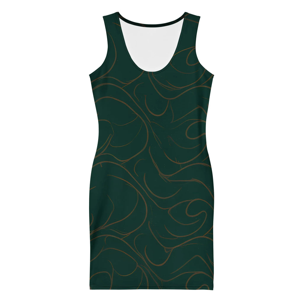 Bodycon Dress Bodycon dress AwRans Clothing all-over-print-bodycon-dress-white-front-689b955272f85