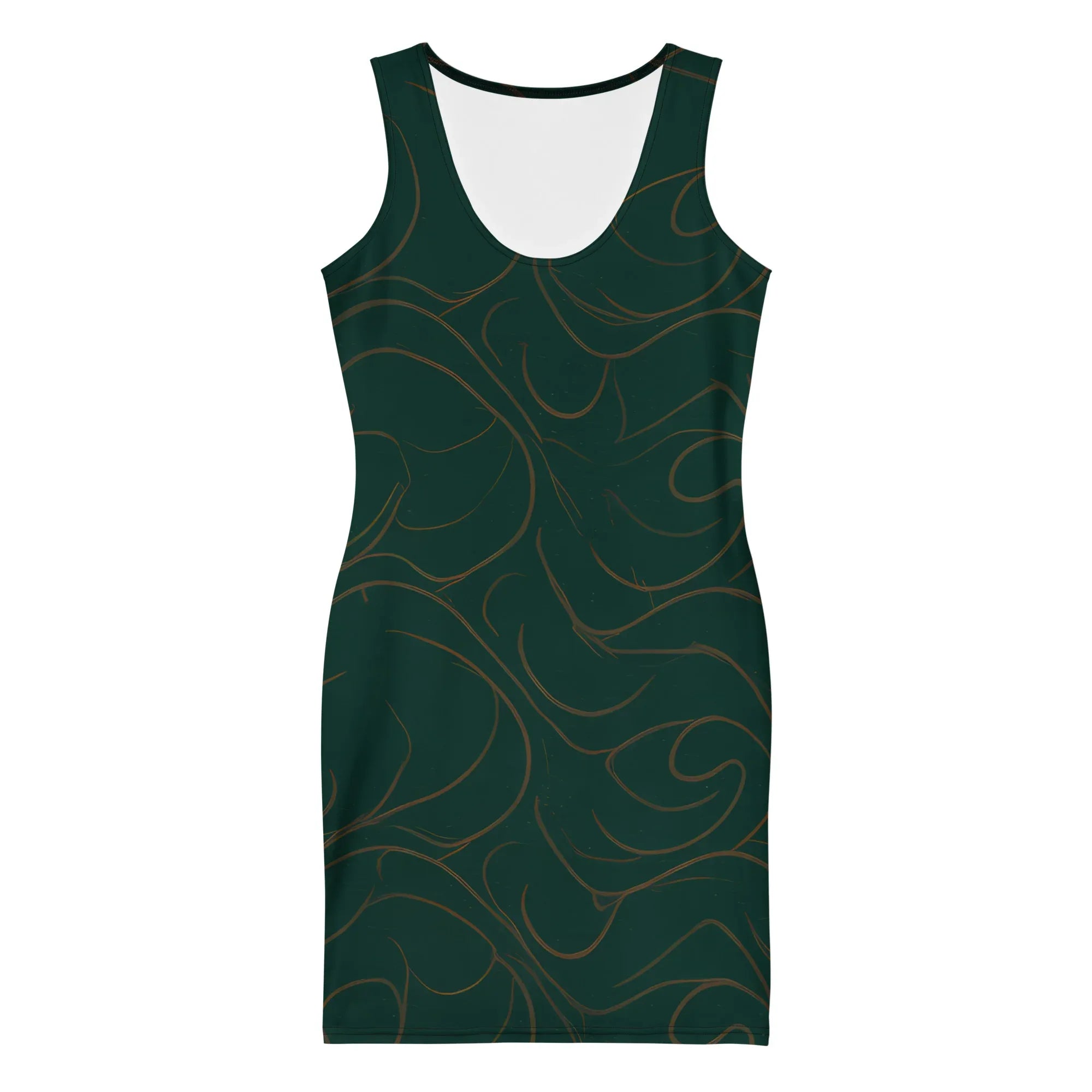 Bodycon Dress Bodycon dress AwRans Clothing all-over-print-bodycon-dress-white-front-689b955272f85