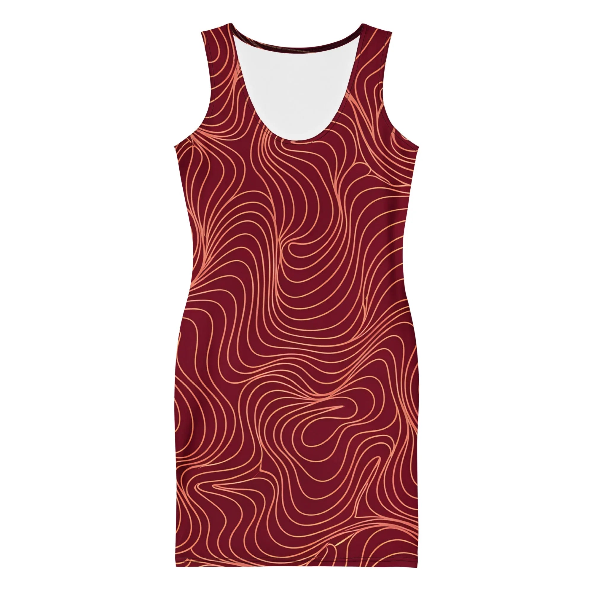 Bodycon Dress Bodycon dress AwRans Clothing all-over-print-bodycon-dress-white-front-689ba4c88f08b