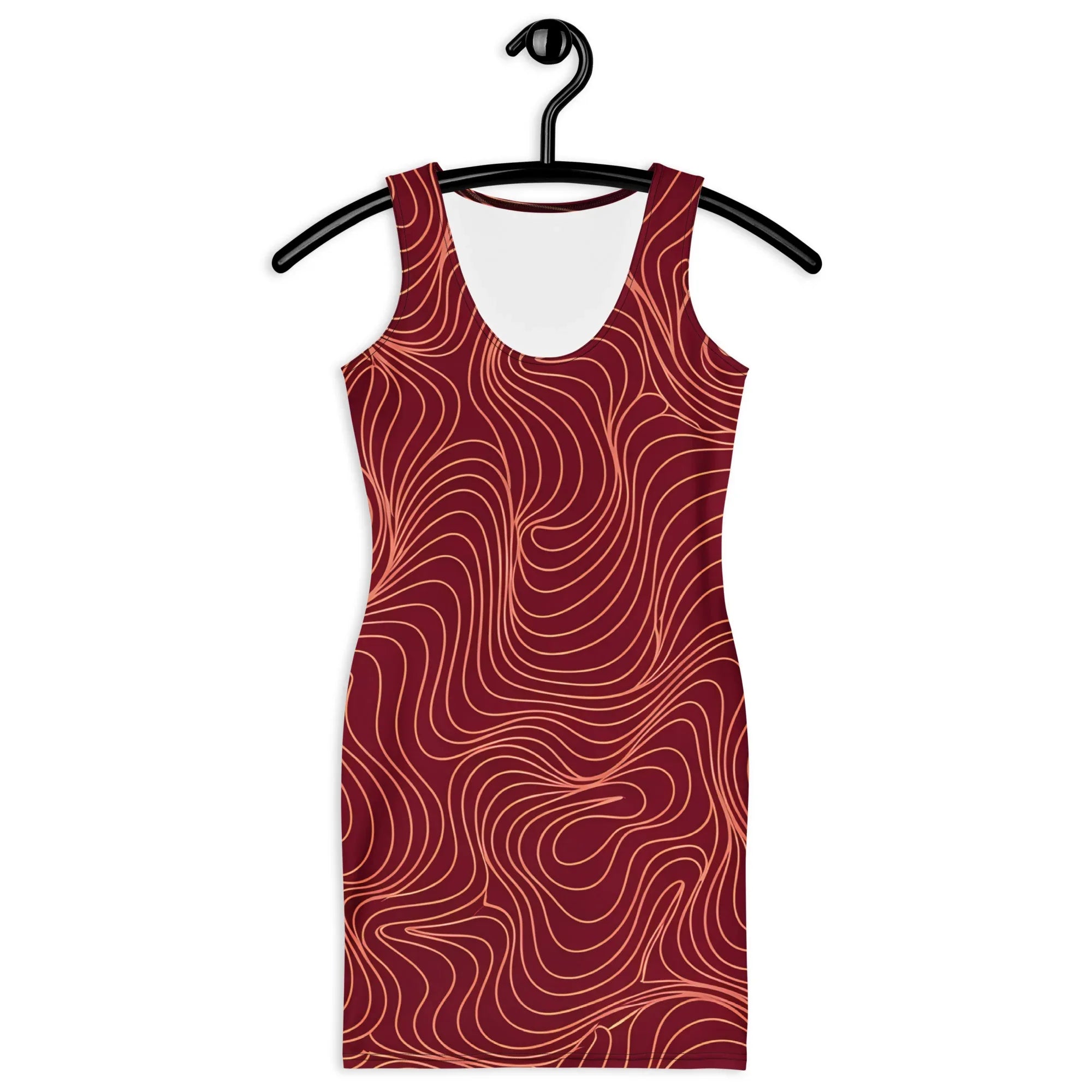Bodycon Dress Bodycon dress AwRans Clothing all-over-print-bodycon-dress-white-front-689ba4c88f245