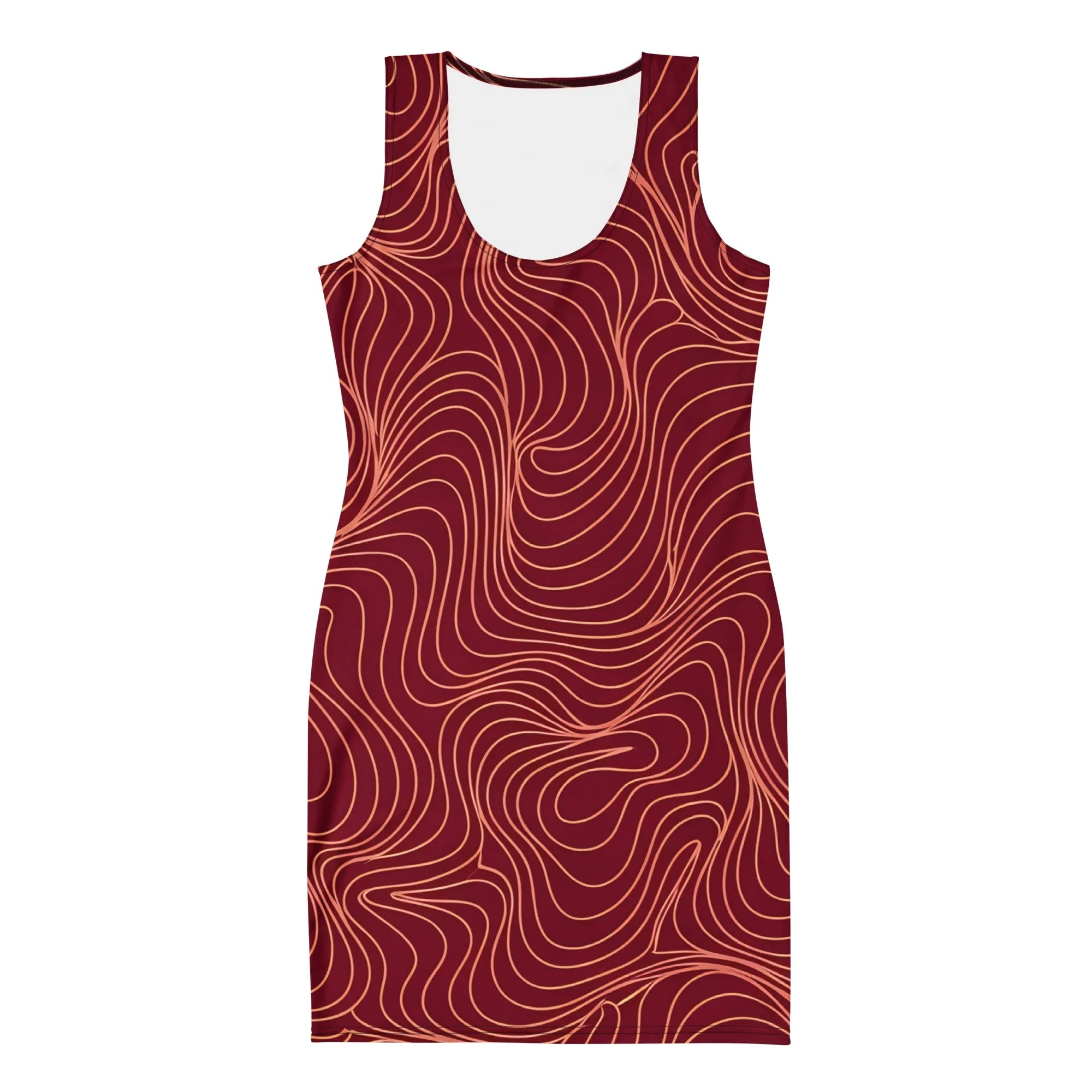 Bodycon Dress Bodycon dress AwRans Clothing all-over-print-bodycon-dress-white-front-689ba4c88f4e8
