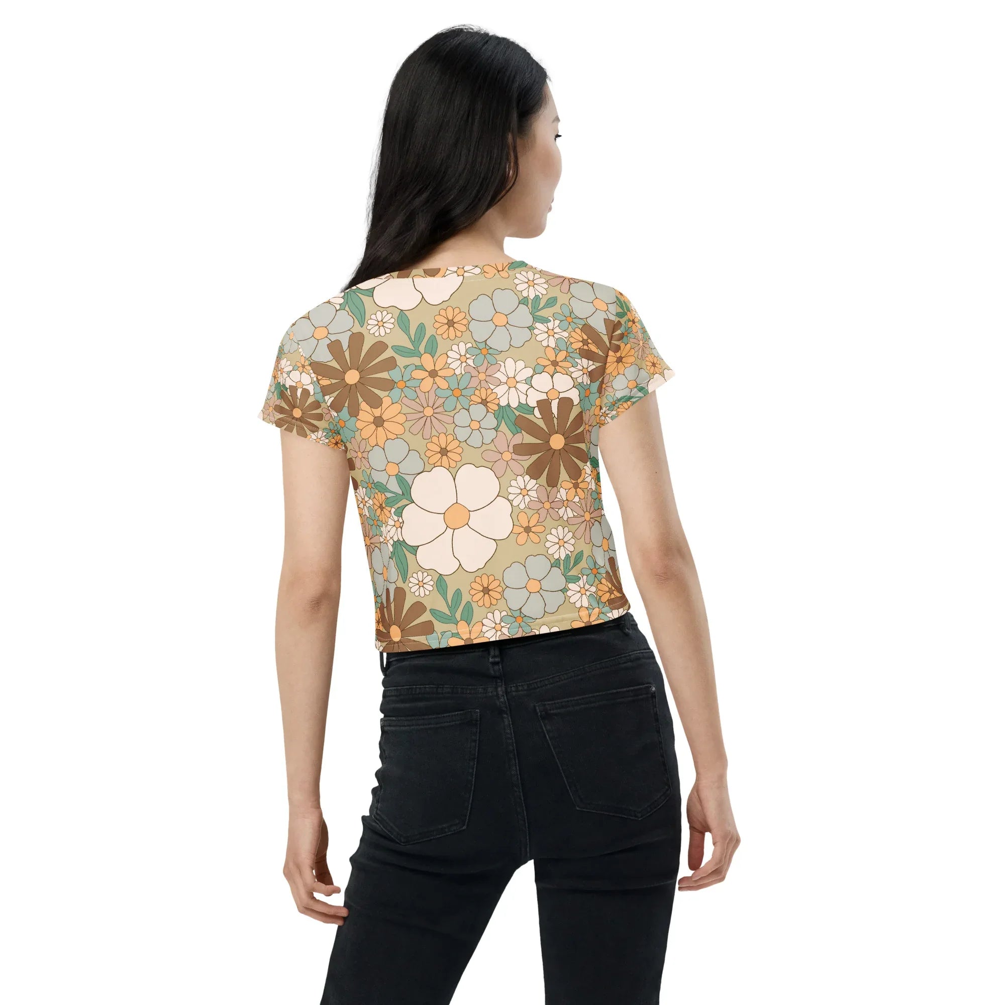 All-Over Print Crop Tee - AwRans Clothing