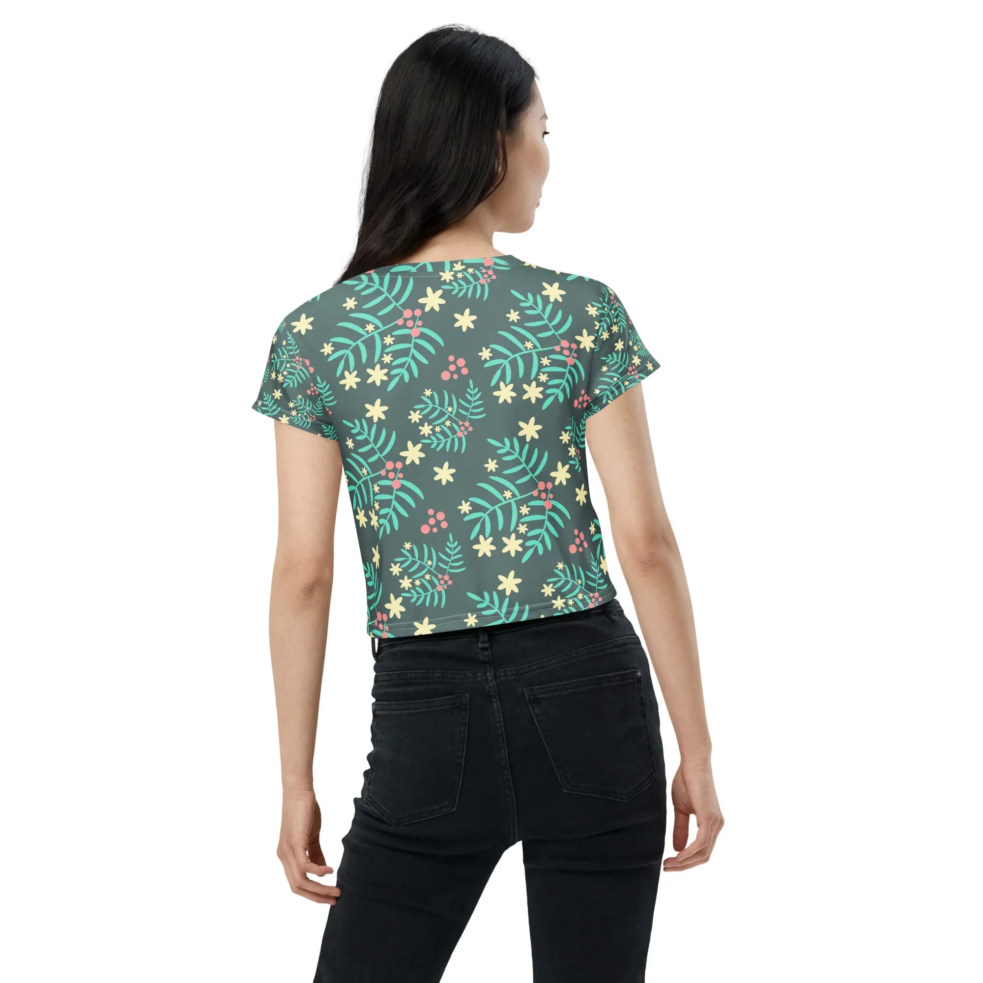 All-Over Print Crop Tee - AwRans Clothing