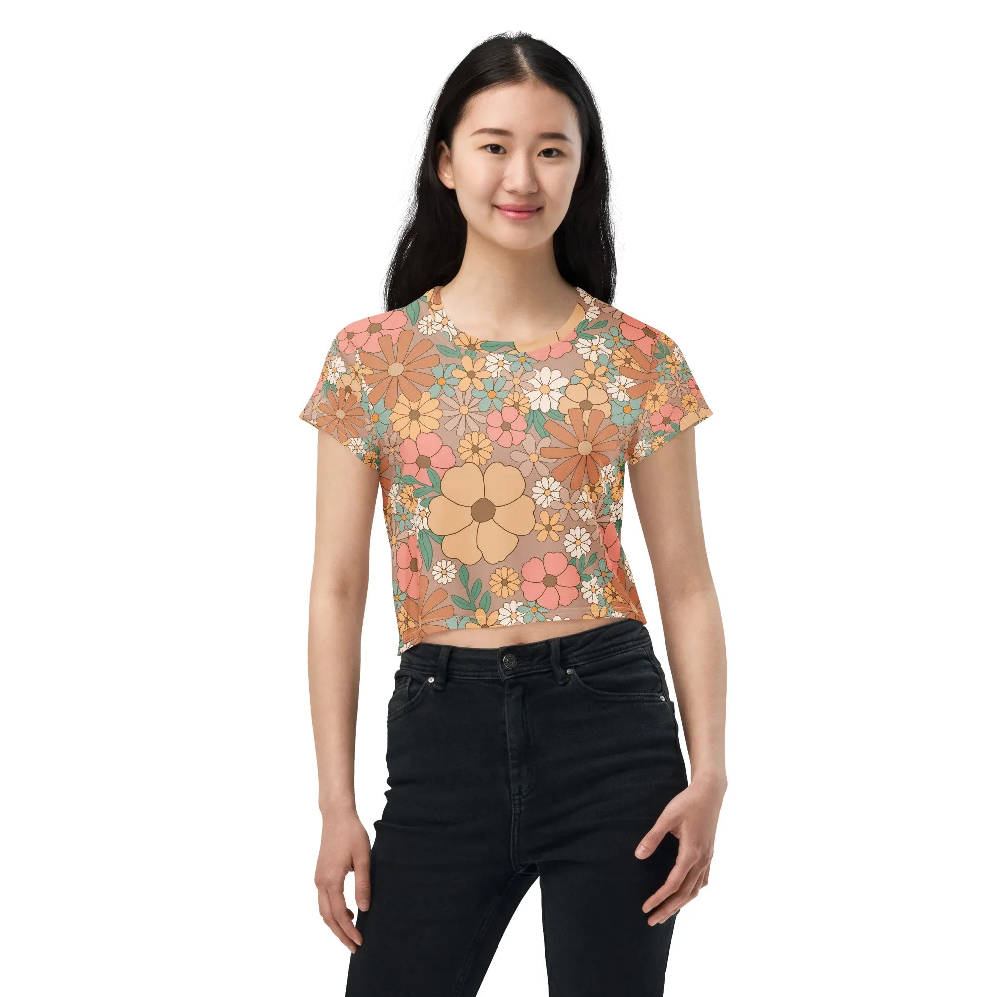All-Over Print Crop Tee - AwRans Clothing