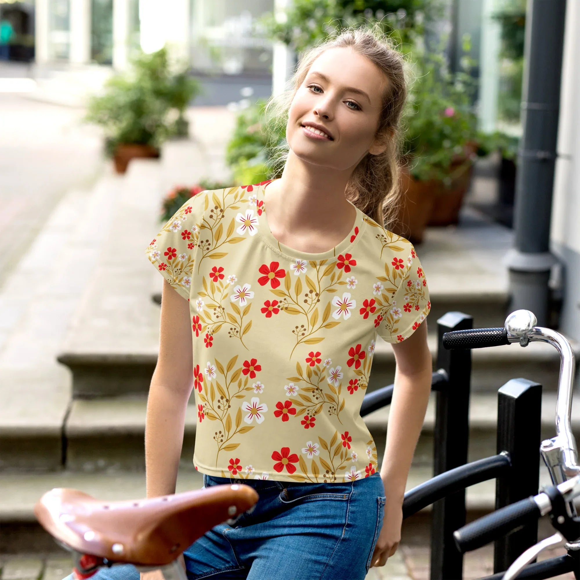 All-Over Print Crop Tee - AwRans Clothing