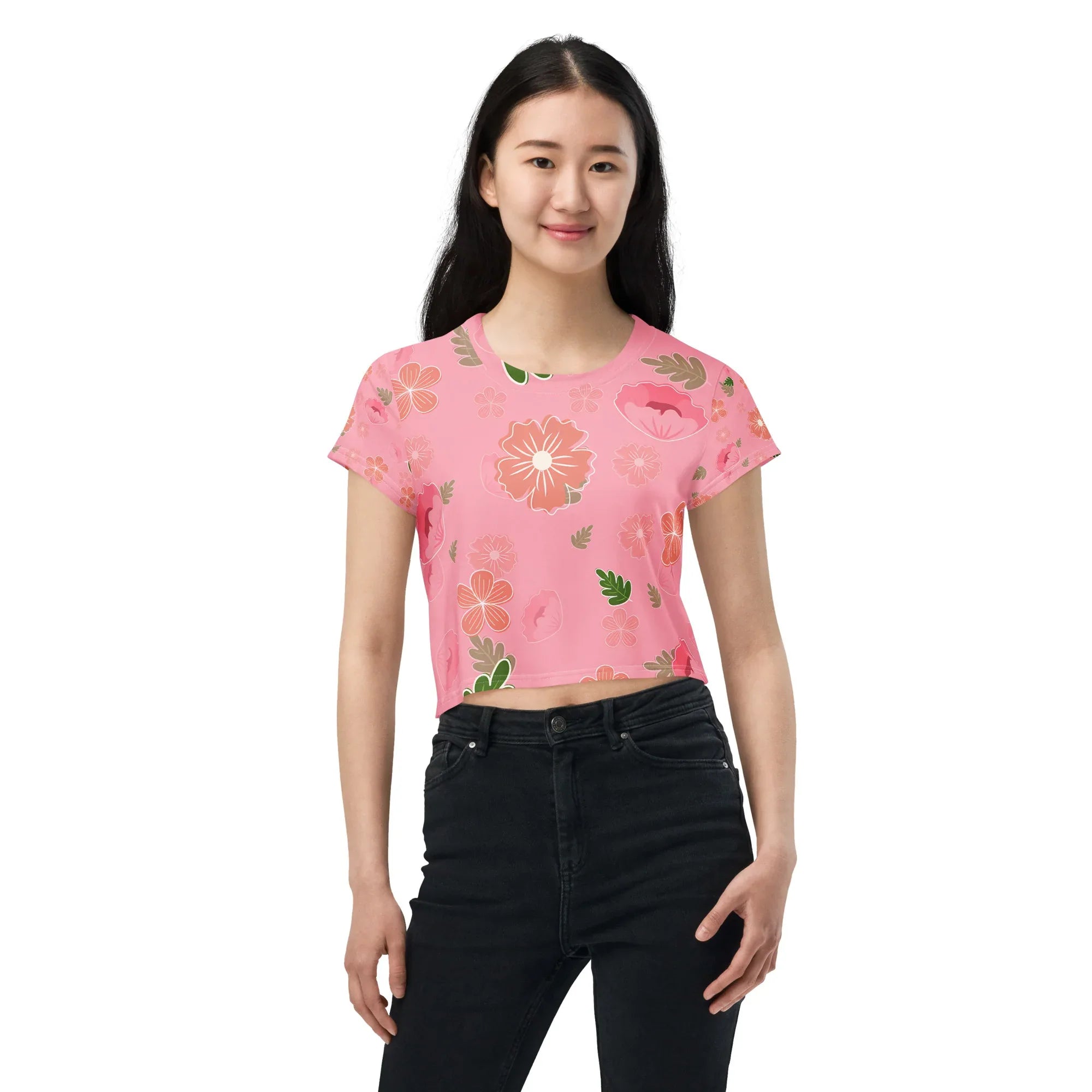 All-Over Print Crop Tee - AwRans Clothing