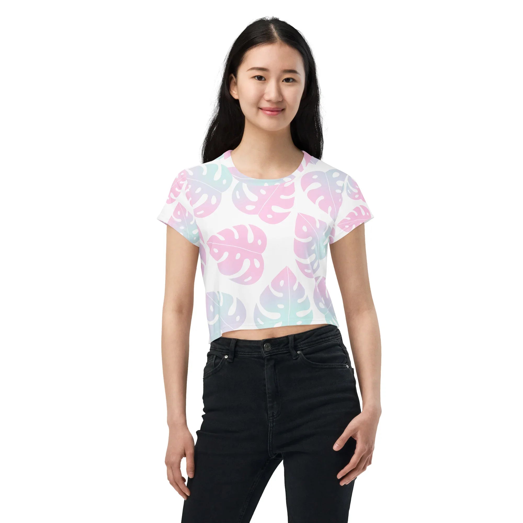 All-Over Print Crop Tee - AwRans Clothing