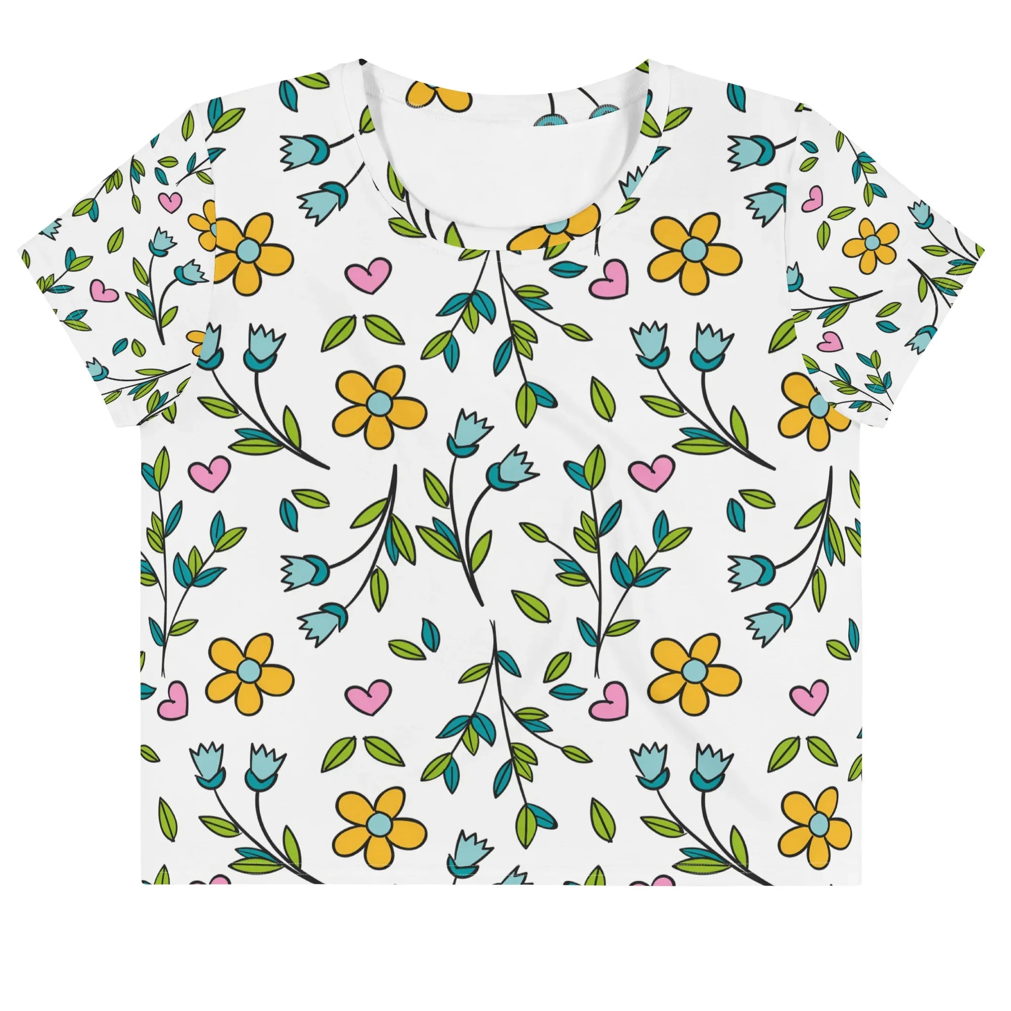 All-Over Print Crop Tee - AwRans Clothing