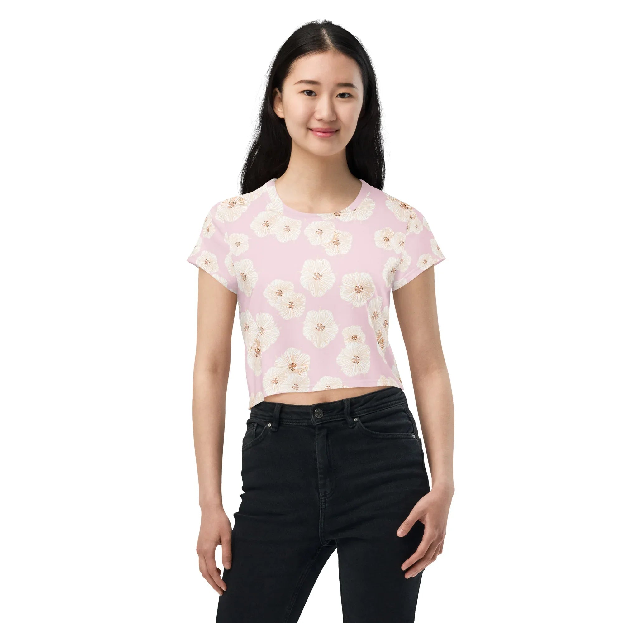 All-Over Print Crop Tee - AwRans Clothing