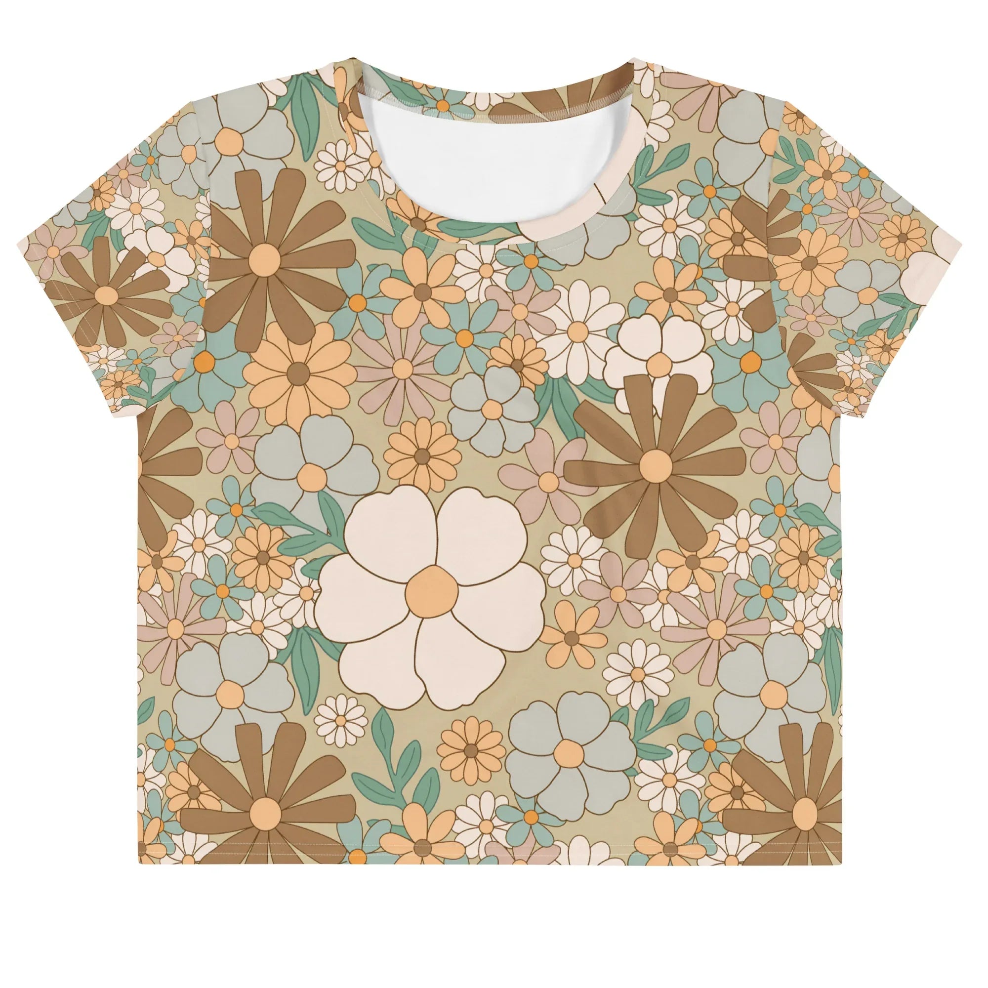 All-Over Print Crop Tee - AwRans Clothing