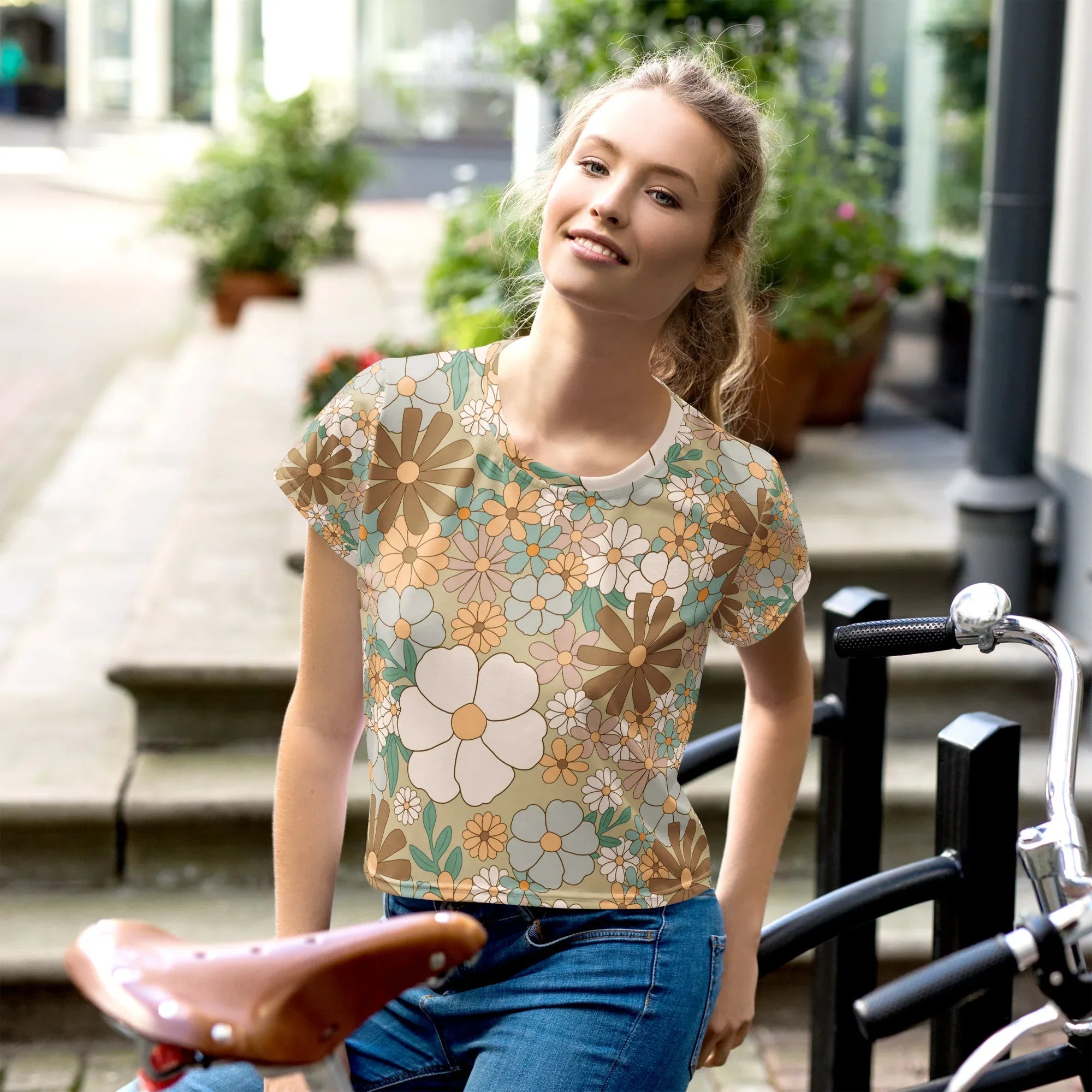 All-Over Print Crop Tee - AwRans Clothing