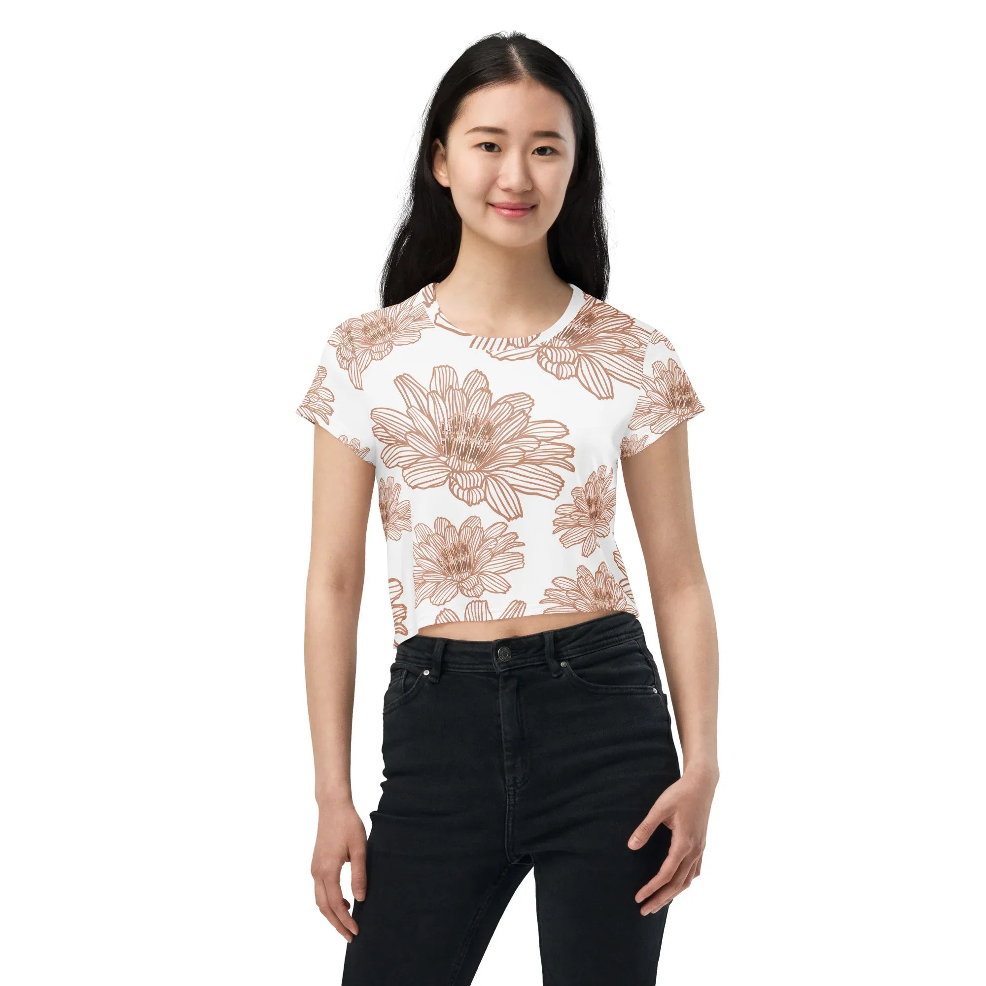 All-Over Print Crop Tee - AwRans Clothing