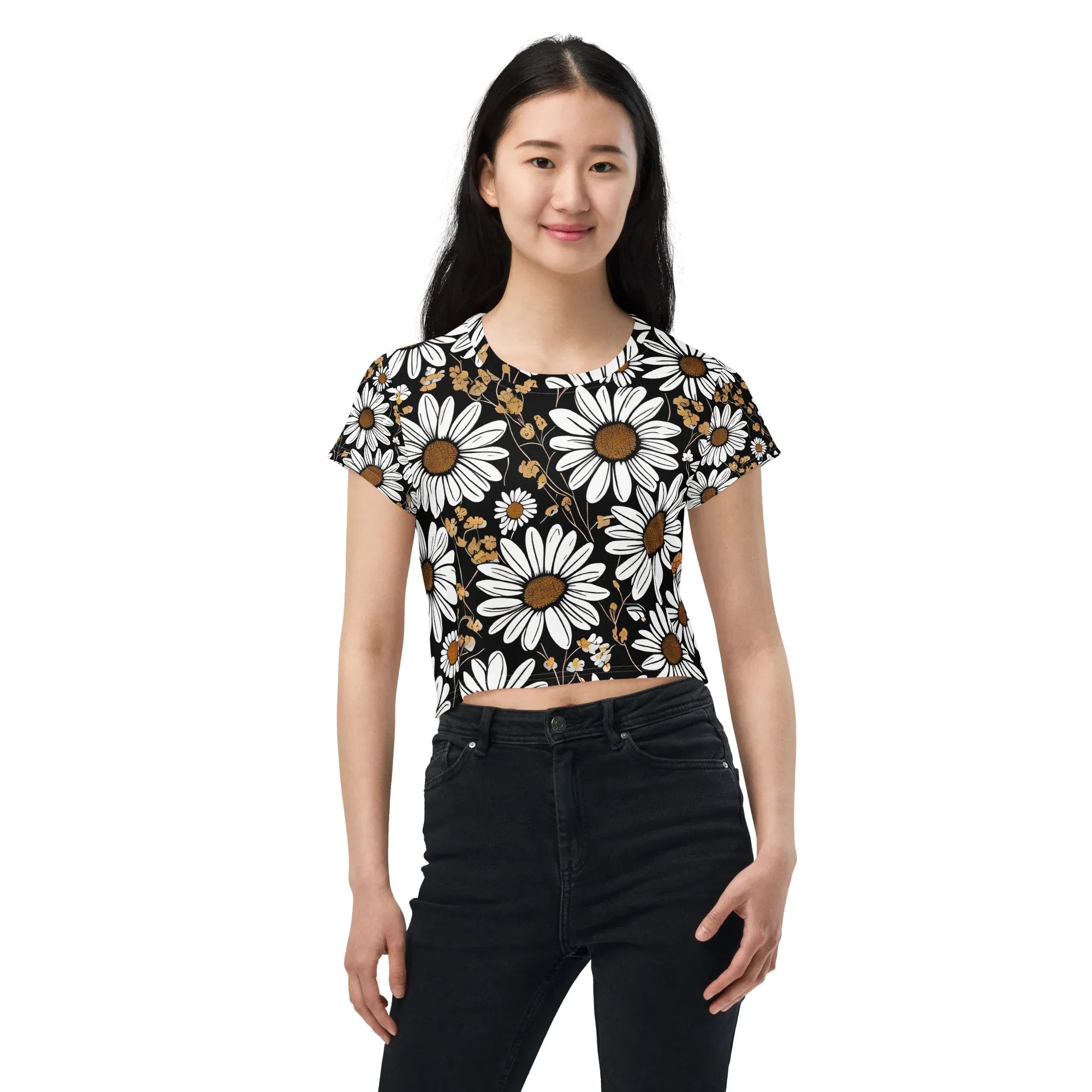 All-Over Print Crop Tee - AwRans Clothing