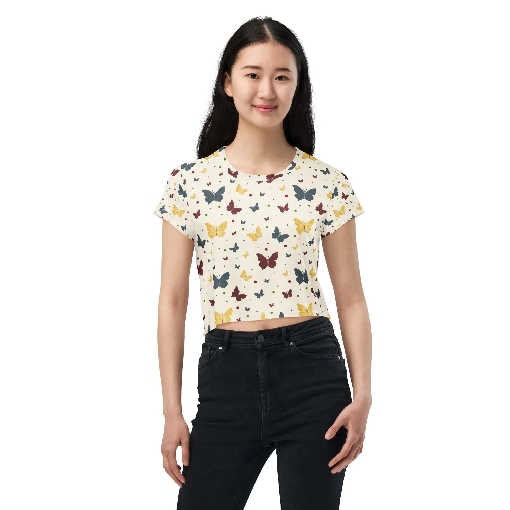 All-Over Print Crop Tee - AwRans Clothing