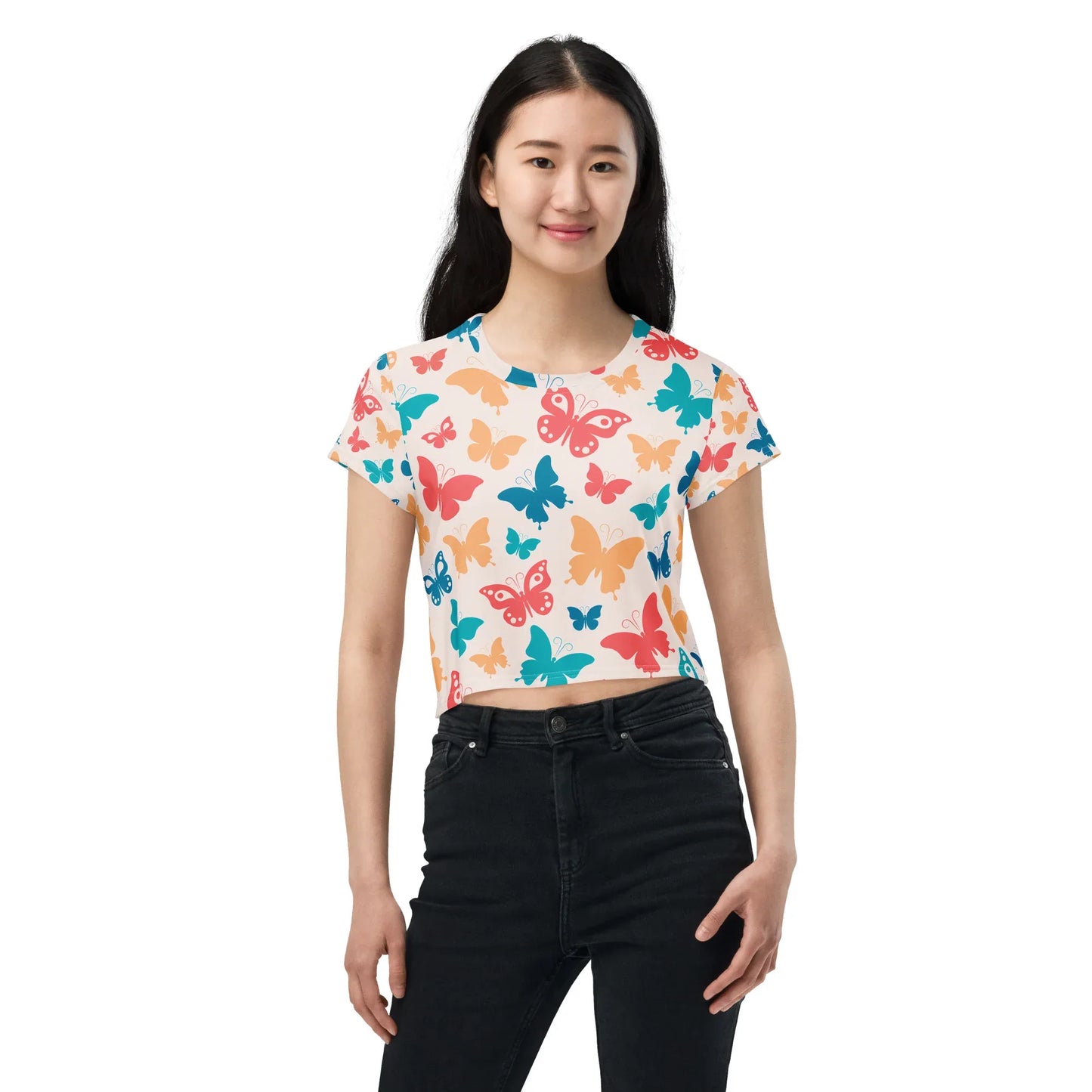 All-Over Print Crop Tee - AwRans Clothing