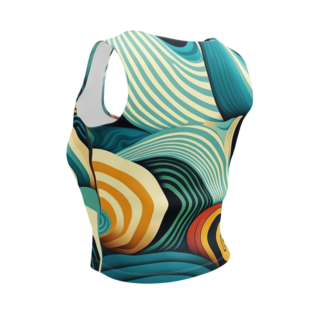 Crop Top Crop Tops AwRans Clothing all-over-print-crop-top-white-back-67bd261f996fa