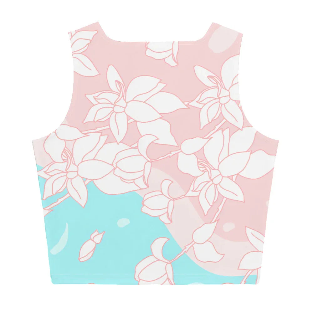 Crop Top Crop Tops AwRans Clothing all-over-print-crop-top-white-back-67bd26b3b7a91