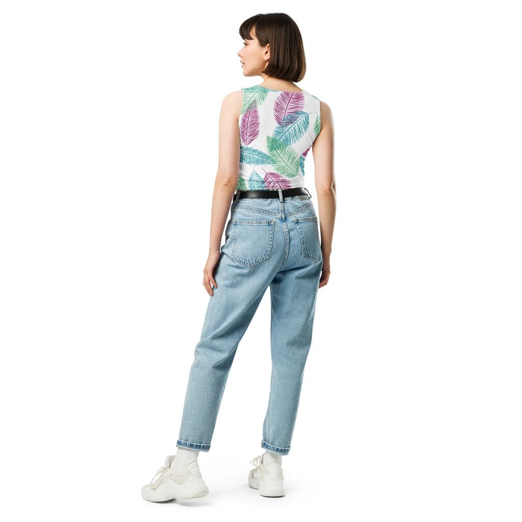 Crop Top XL Crop Tops AwRans Clothing all-over-print-crop-top-white-back-67bd27c774228