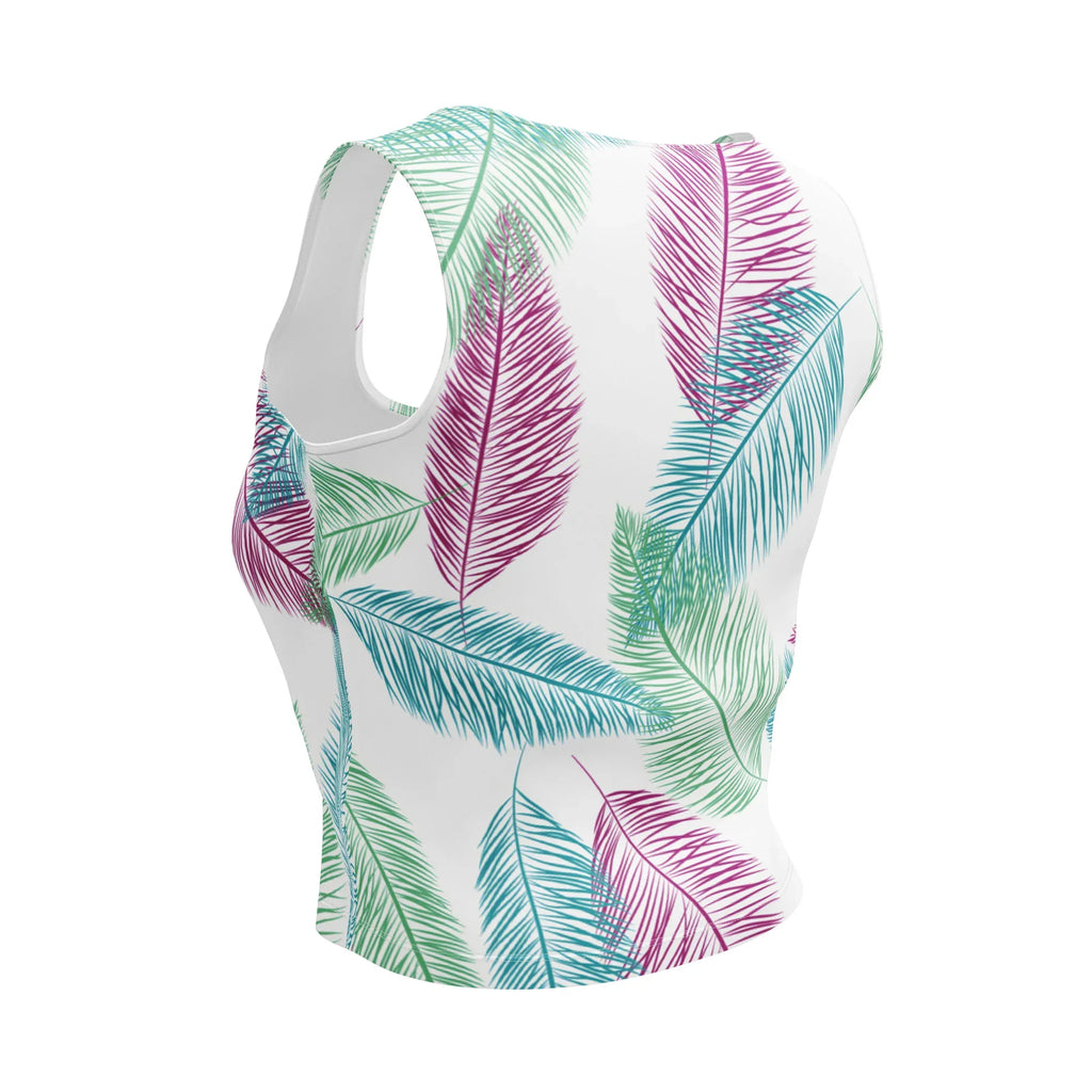 Crop Top Crop Tops AwRans Clothing all-over-print-crop-top-white-back-67bd27c774aab