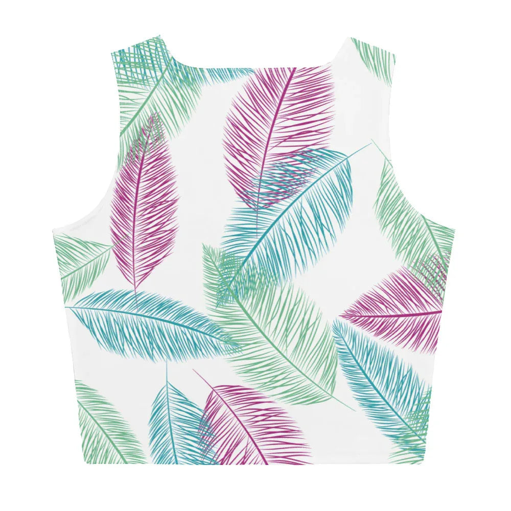 Crop Top Crop Tops AwRans Clothing all-over-print-crop-top-white-back-67bd27c774bd6