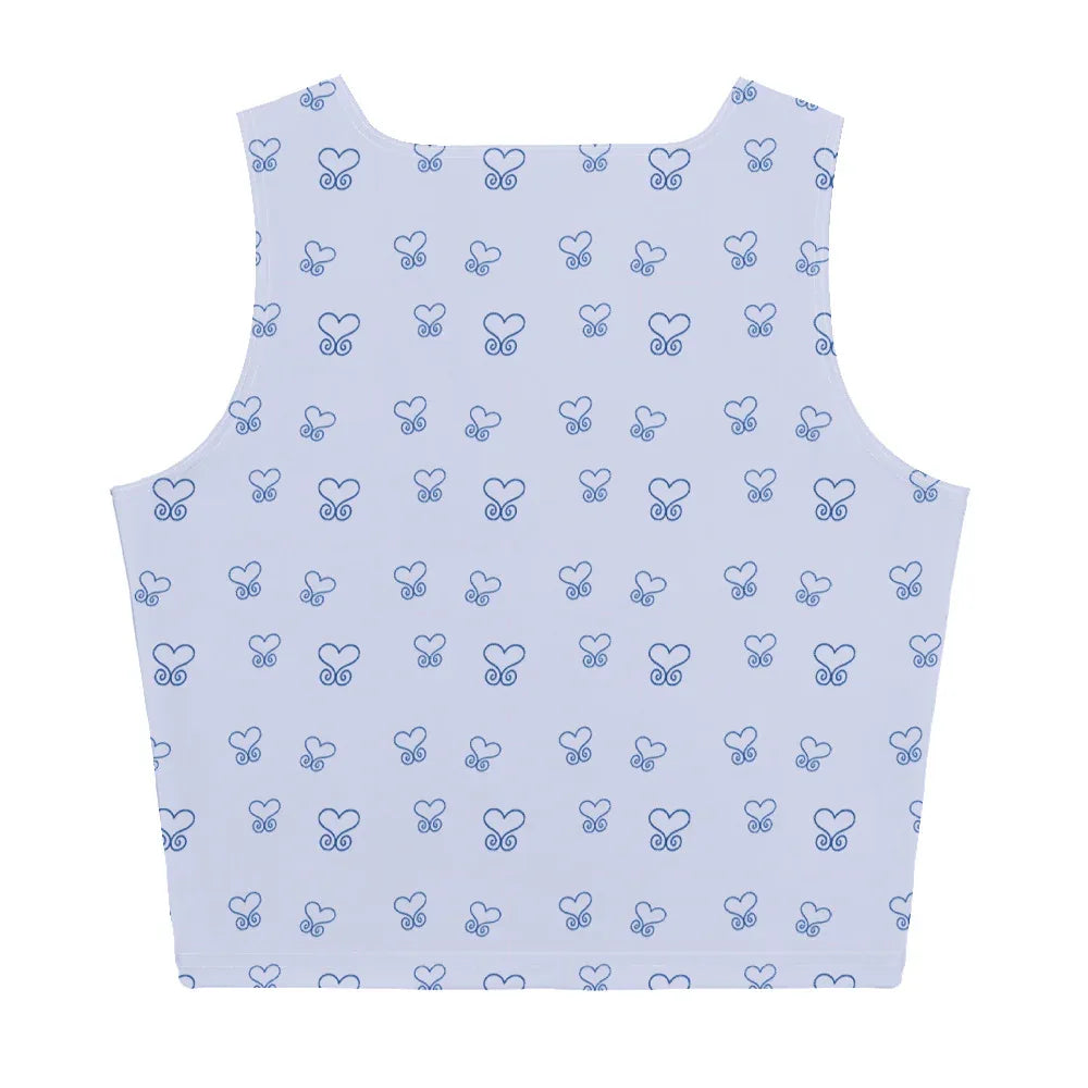 Crop Top Crop Tops AwRans Clothing all-over-print-crop-top-white-back-67bd2978e12c7