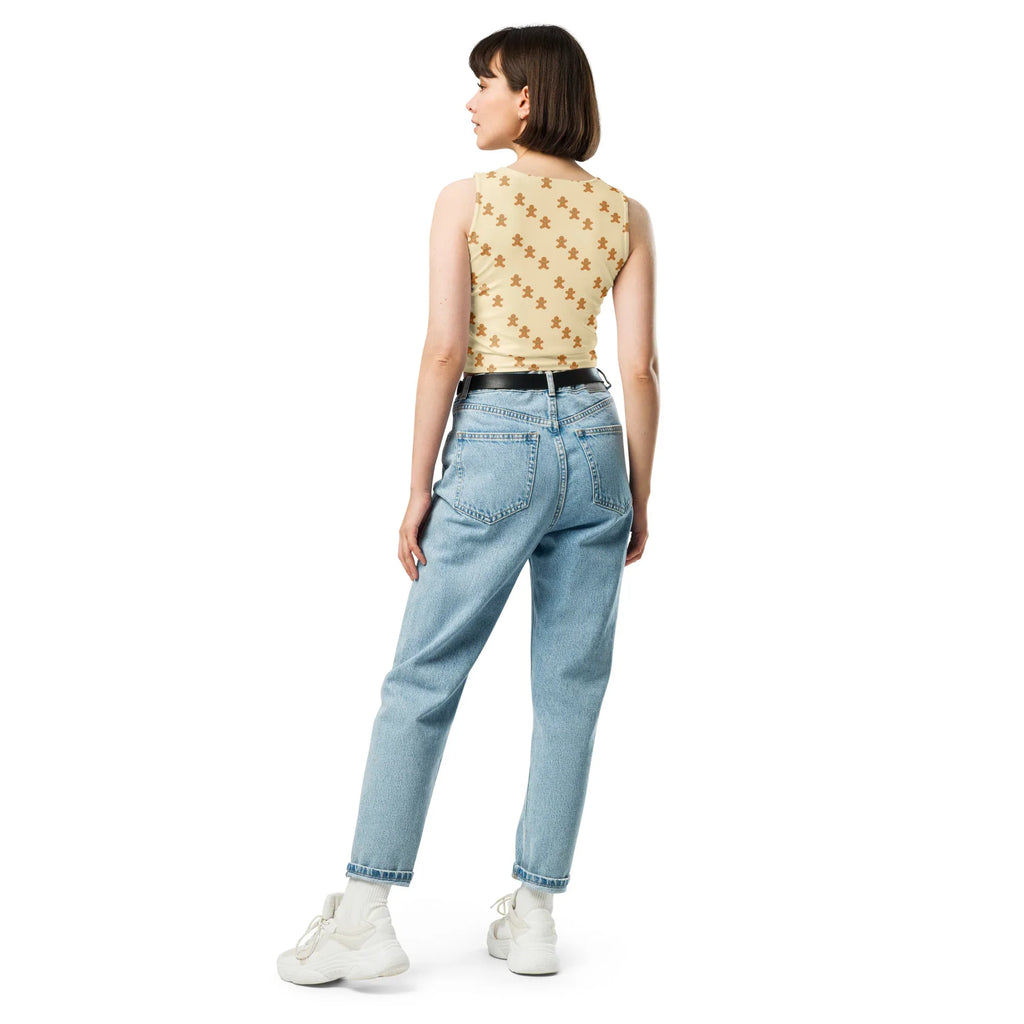 Crop Top XL Crop Tops AwRans Clothing all-over-print-crop-top-white-back-67bd2c8182090